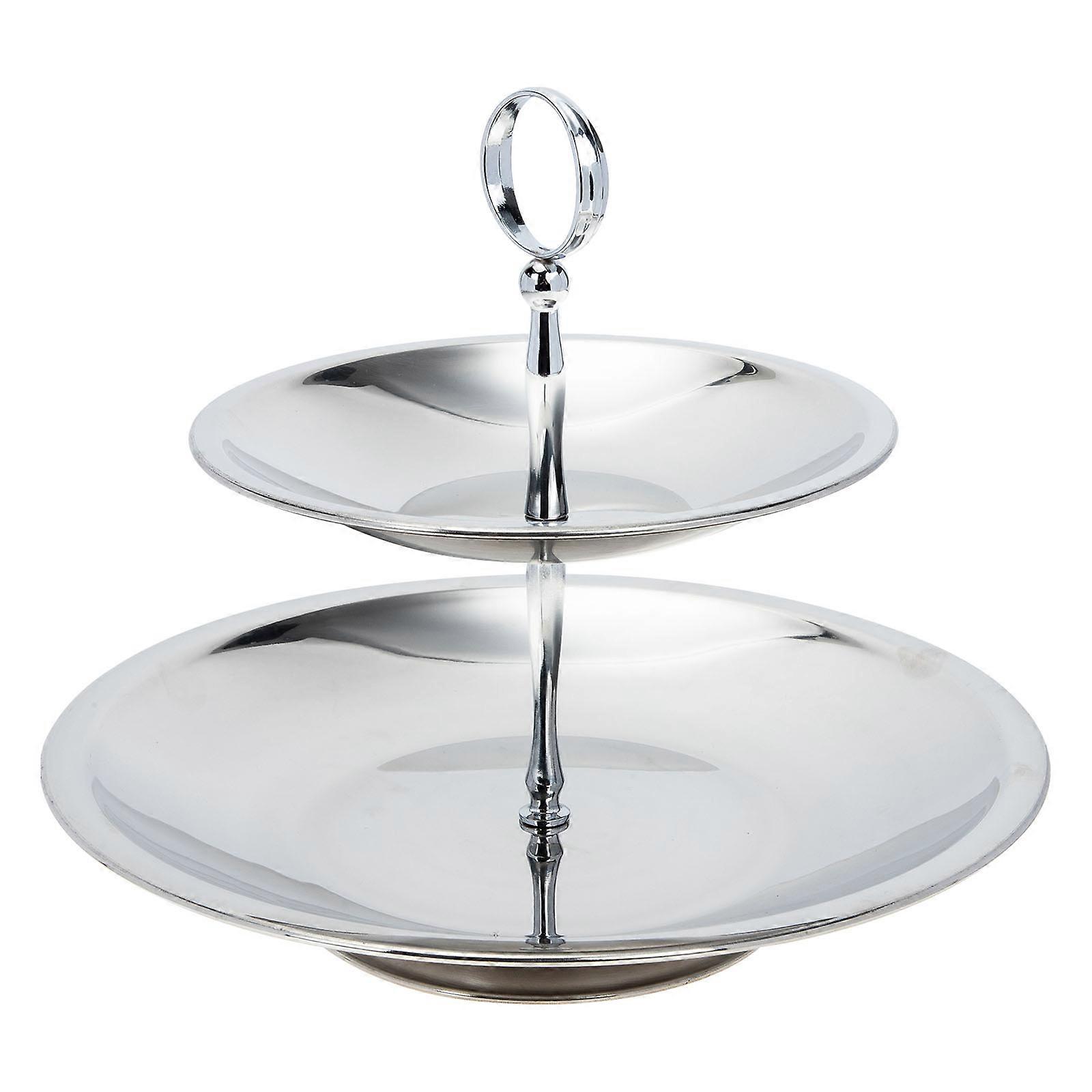 Dessert Serving Stand Tiered Fruit Tray for Home 2Pcs Set