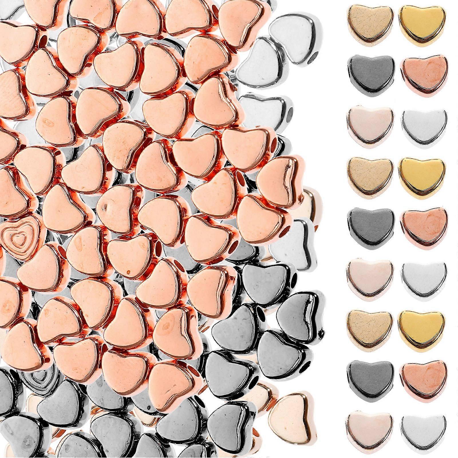 Assorted Color Heart Spacer Beads 400Pcs Heart Shape Charms For DIY Jewelry Making Suitable For Craft Lovers