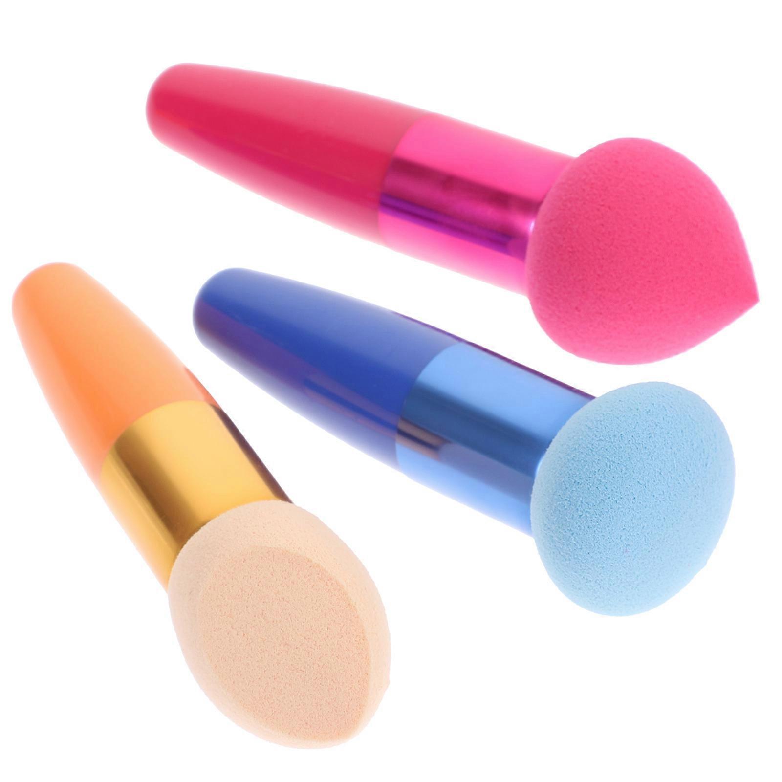 Makeup Set Puff Head for Cream Foundation Concealer Cosmetic 3Pcs Random