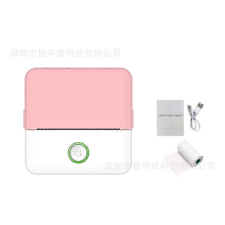 Portable Thermal Printer for Diary, Photo, Note, Memo with One Roll of Paper Pink