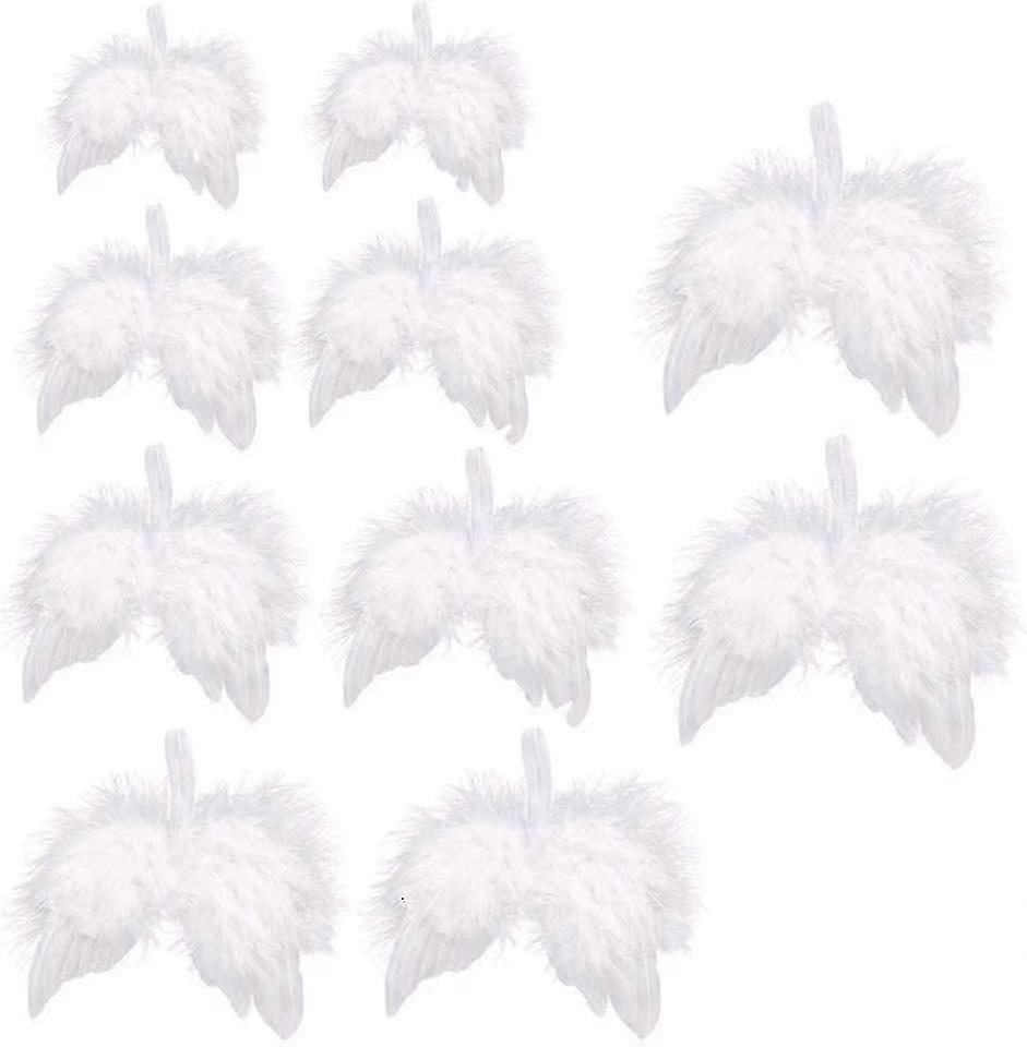 クリスマスツリーの装飾のための10羽の天使の翼のパック-MXBC