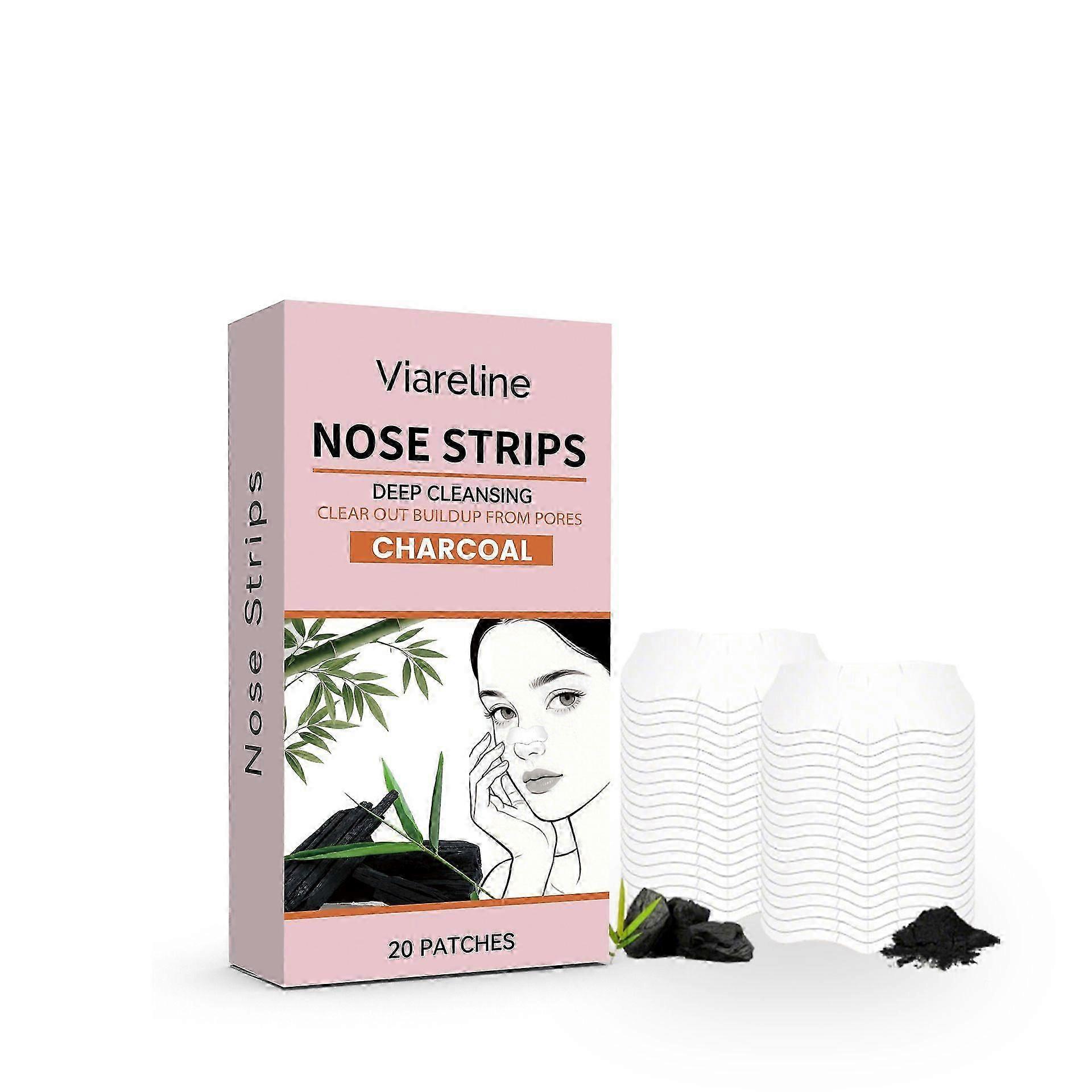 Nose Strips Deep Cleaning, 20pcs Blackhead Remover Strip with Natural Charcoal, Pore Strips Nose for Removal
