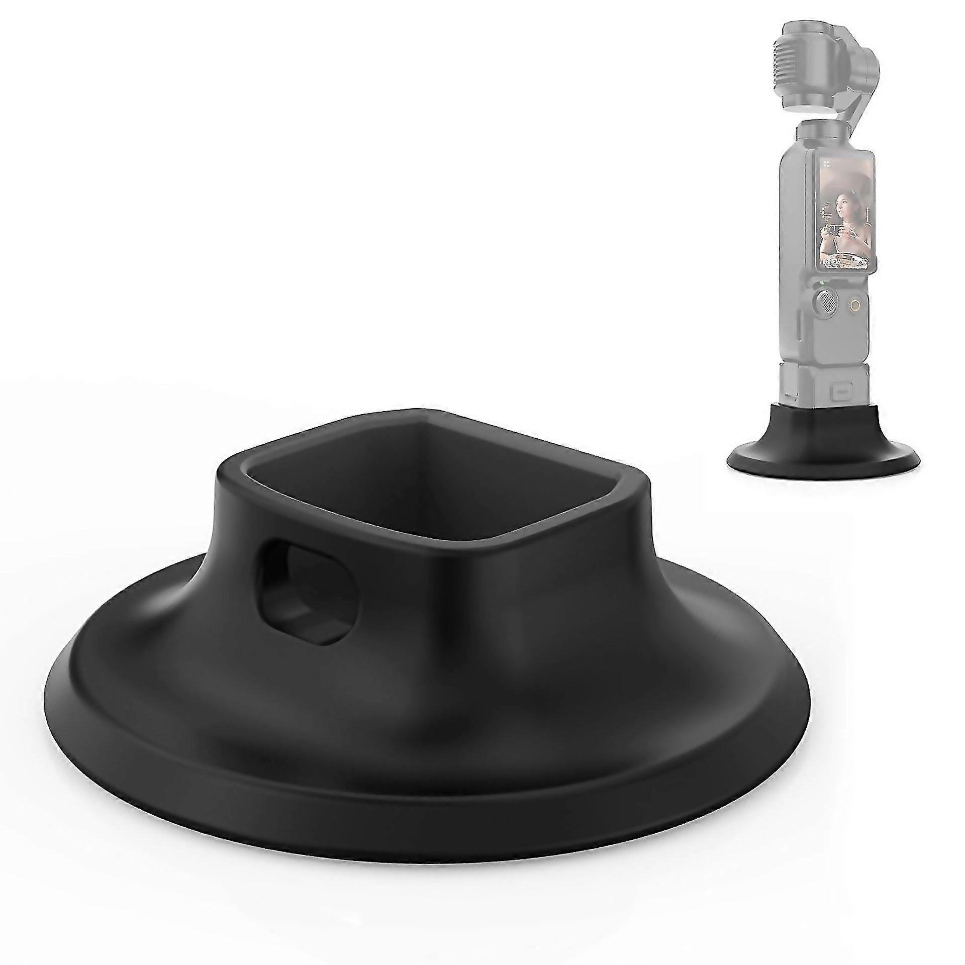 For Dji Osmo Pocket 3 Puluz Adhesive Type Silicone Dock Desktop Base Bracket Black