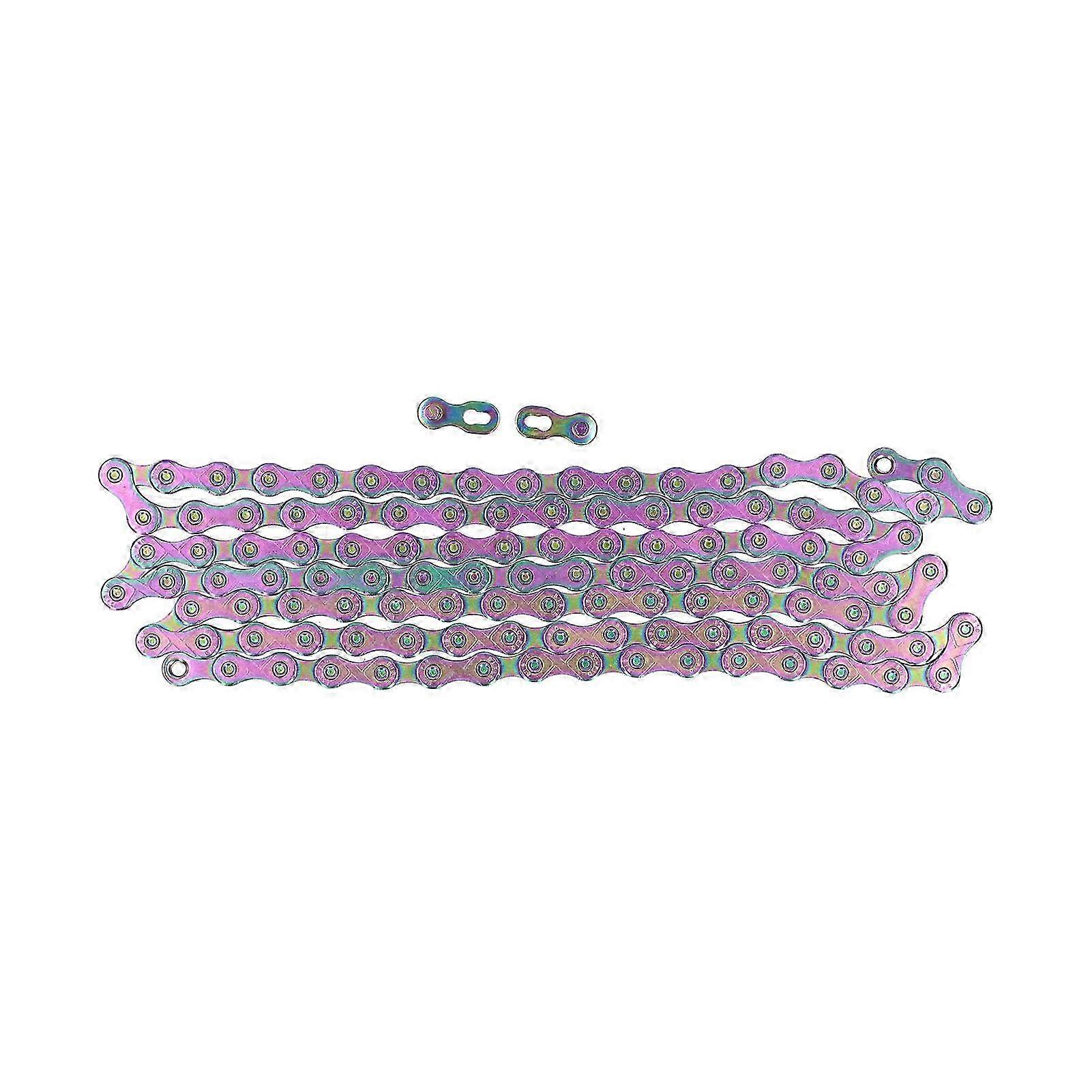 10 Speed Colorful Bicycle Chain MTB Road Bike Ultralight Rainbow Chain with Magic Buckle