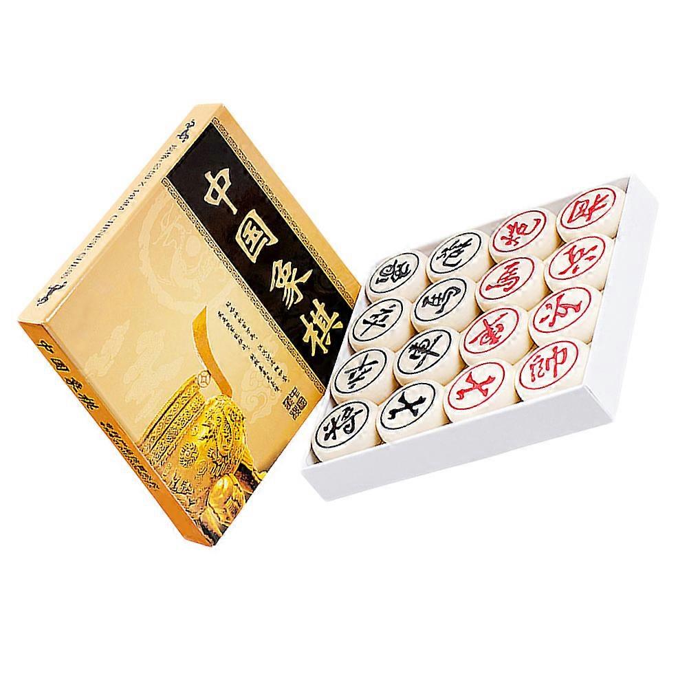 Chinese Chess 3D Resin Educational Toy for Playing Game 50 Pieces Beige Set