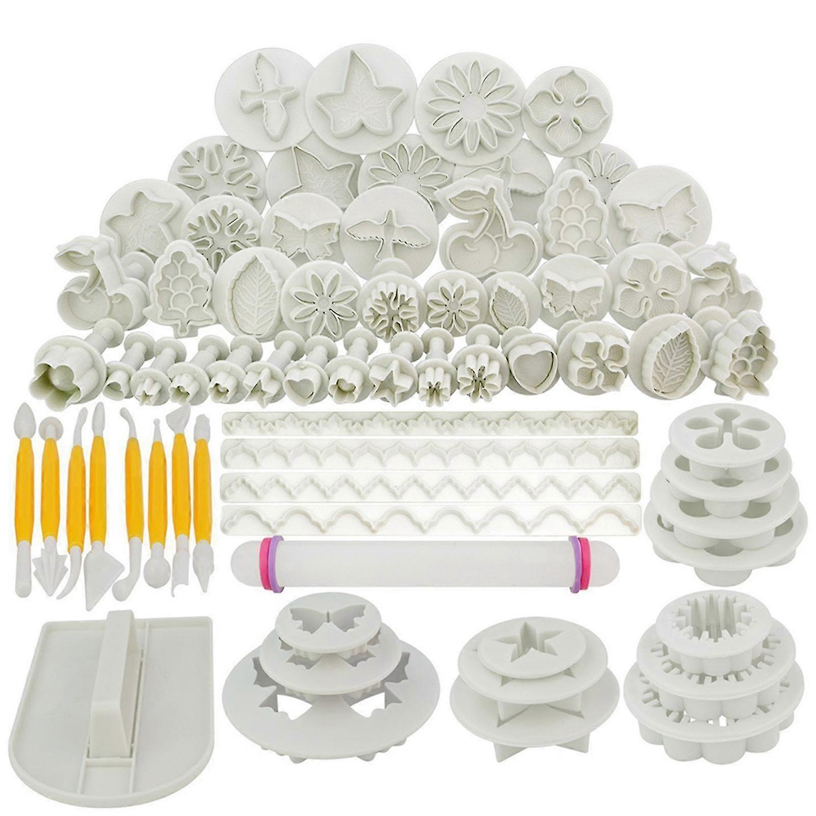 68Pcs Baking Tool Set Cookie Cutter Fondant Pastry Decorating Bakeware Kitchen Accessories 26s