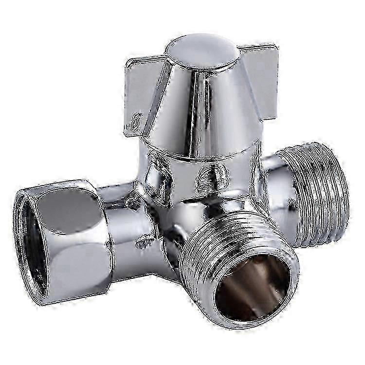 3-Way Shower Diverter Valve - Solid Brass Polished Chrome for Universal Showers