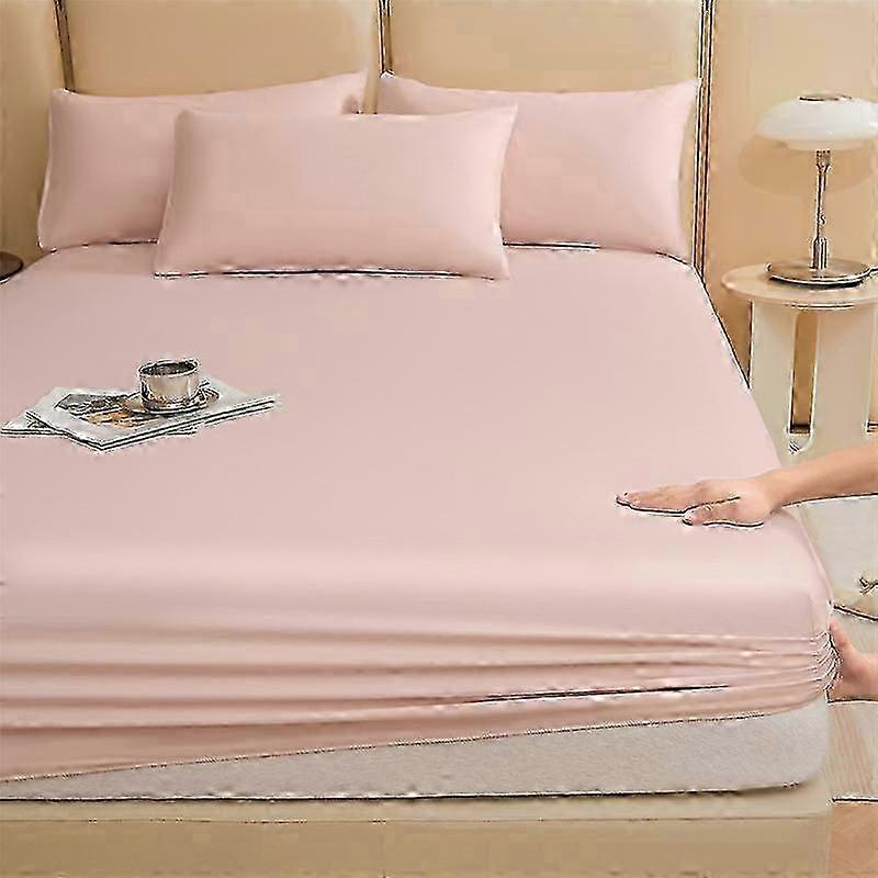 Fitted Sheet 180x200 cm - Flat Sheet, Height 5-28 cm - Suitable for Fitted Sheet - Pink