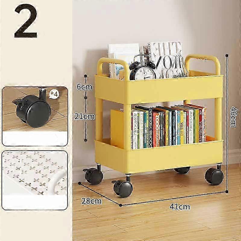 2025 2/3 Tier Rolling Utility Cart Storage Shelf Movable Gap Storage Rack Kitchen Bathroom Slim Slide Shelf Livingroom Rack