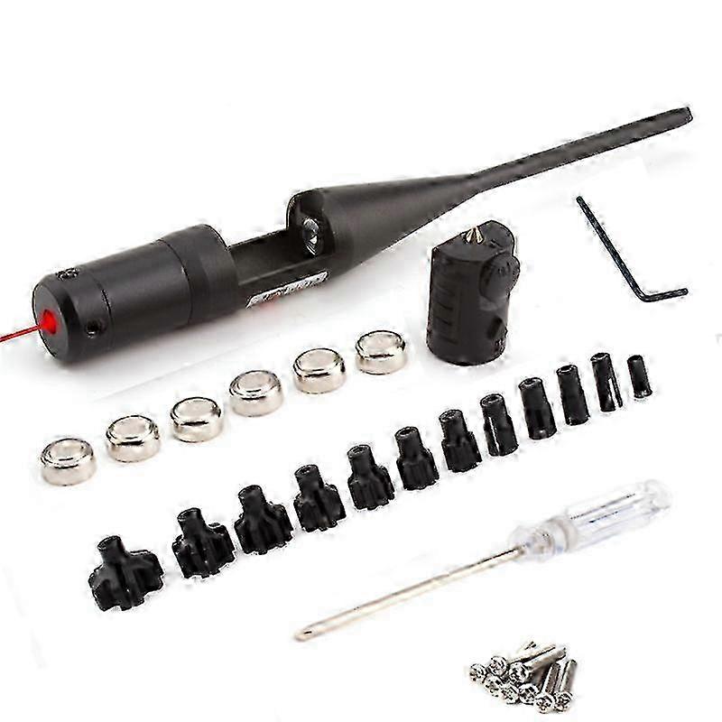 Laser Calibrator Aluminum Alloy Calibrator Turn-Free Laser Calibrator Adjustable Adapter Suit With 12 Adjustable Adapters Red Light 25-26