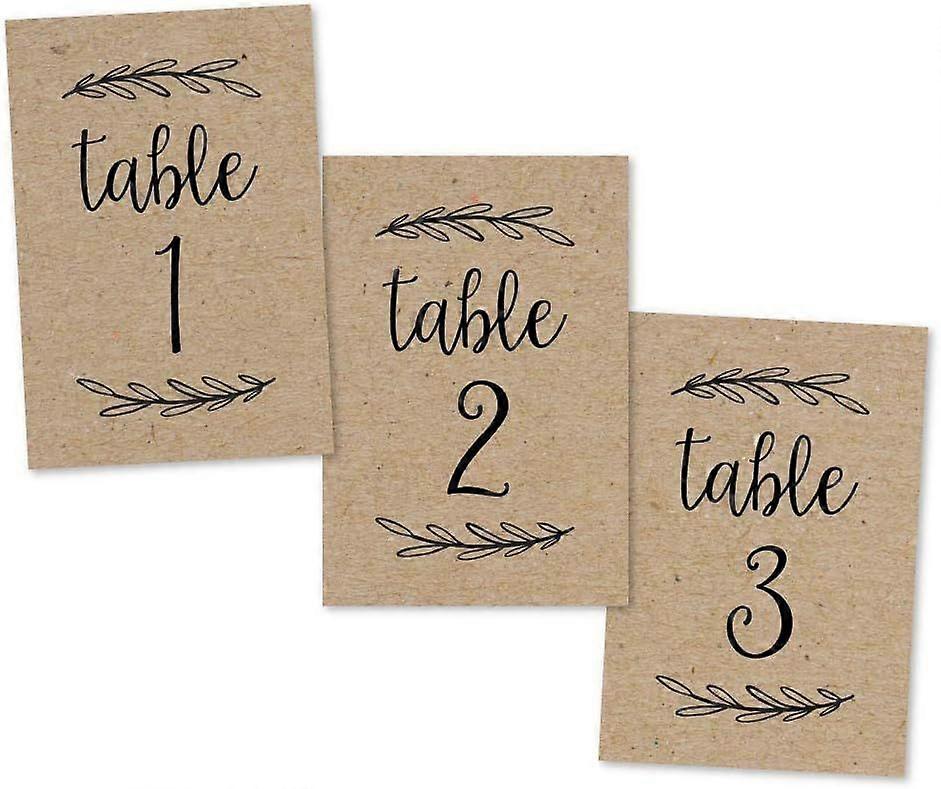UrbanMingle 1-25 Rustic Table Number Double Sided Signs For Wedding Reception,