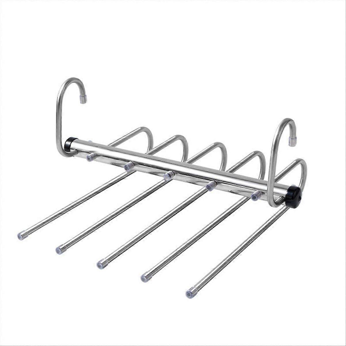 5 layers Folding Pants Hangers Space Saving Clothes Rack Organizer