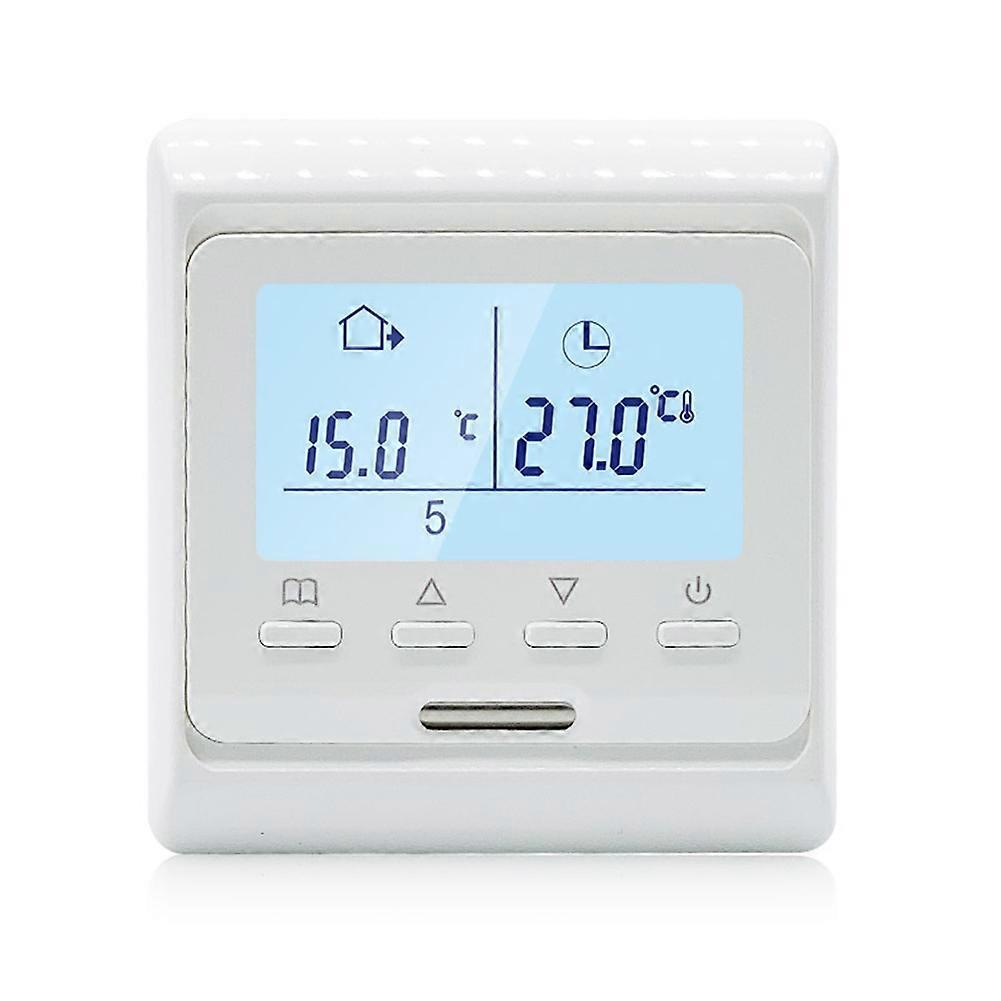 Underfloor Heating Thermostat with LCD Screen, Compatible with 220V Electric, Water, Efficient Temperature Control,B