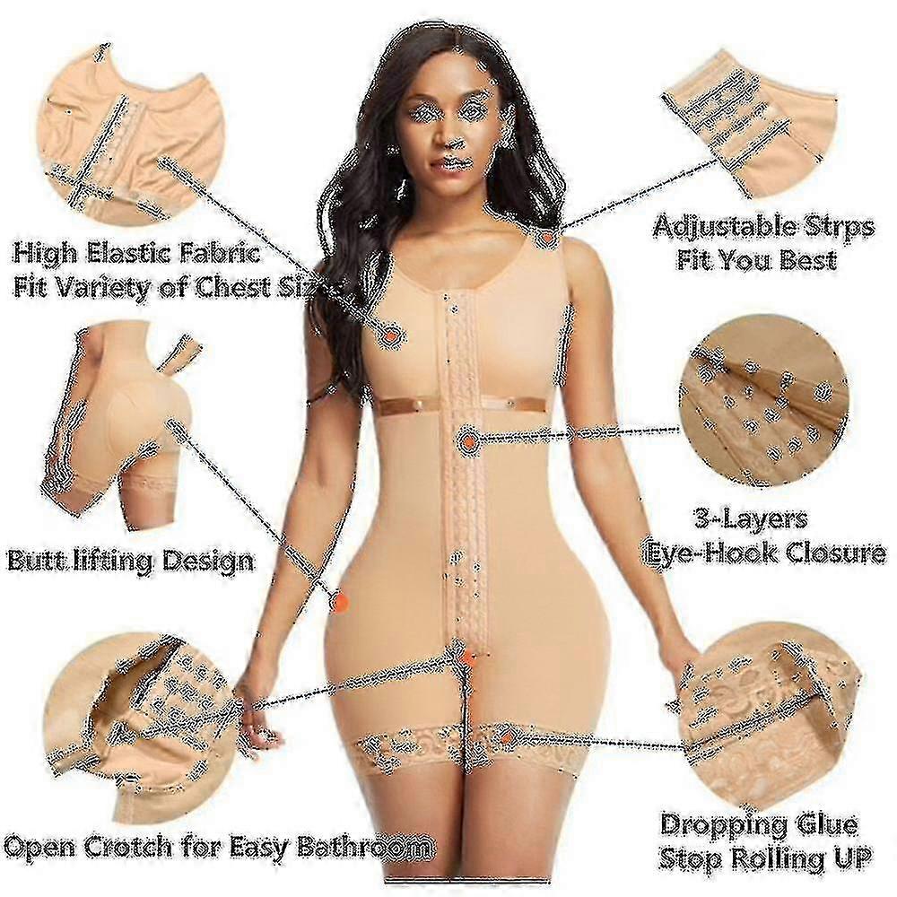 Colombian Style Fajas Body Shaper for Women - Waist Training Slimming Underwear with Push-Up Effect