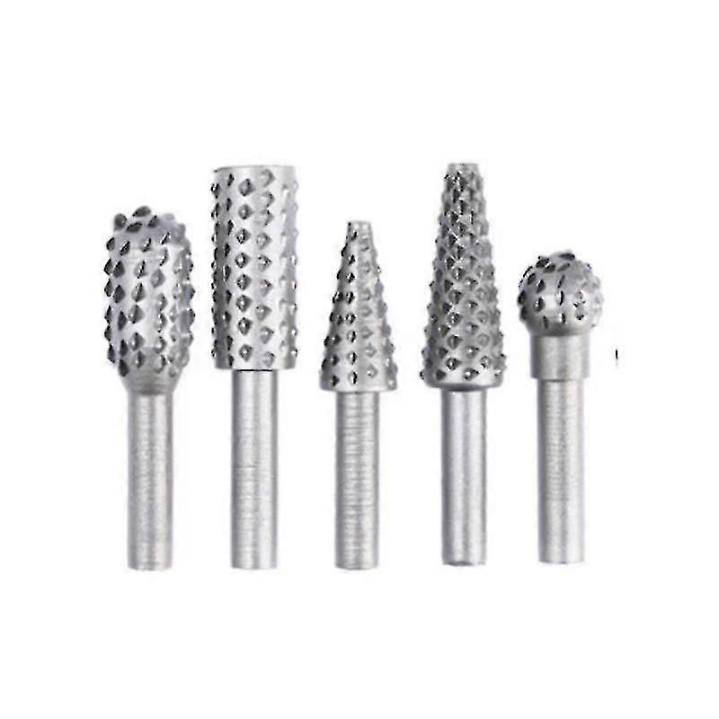 5-piece Rotary File For Woodworking (gray)