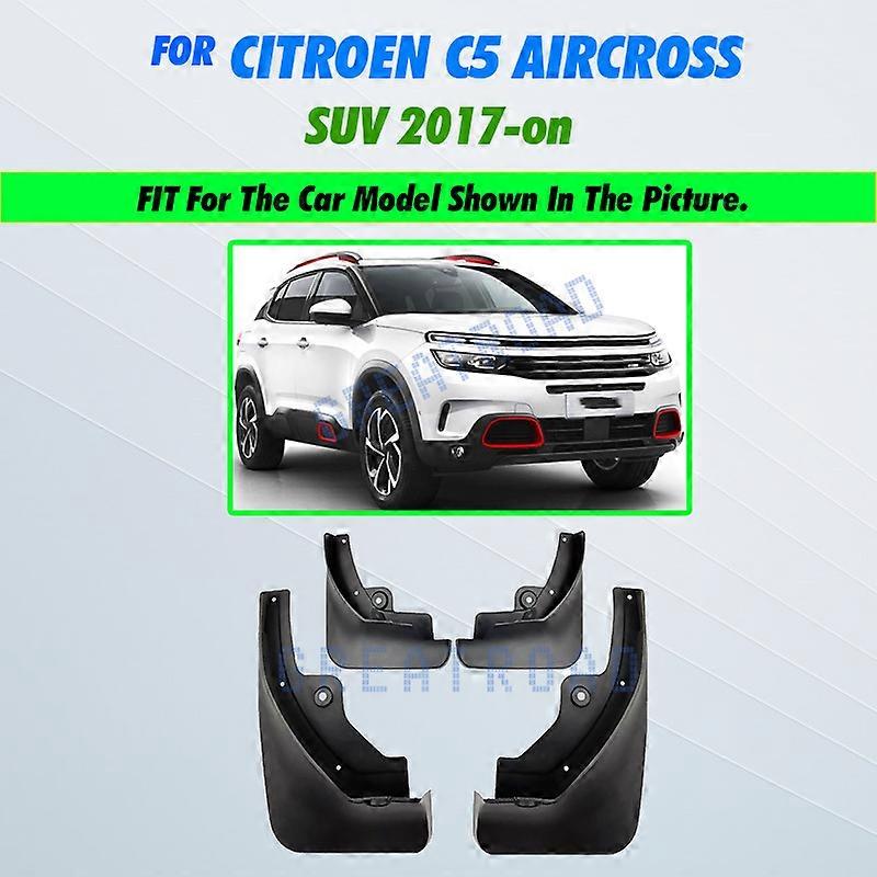 Set Mudflaps For Citroen C5 Aircross 2017 -on Mud Flaps Mudguards Front Rear Flap Baffle Muddy Splash Guards 2018 2019 2020 2021