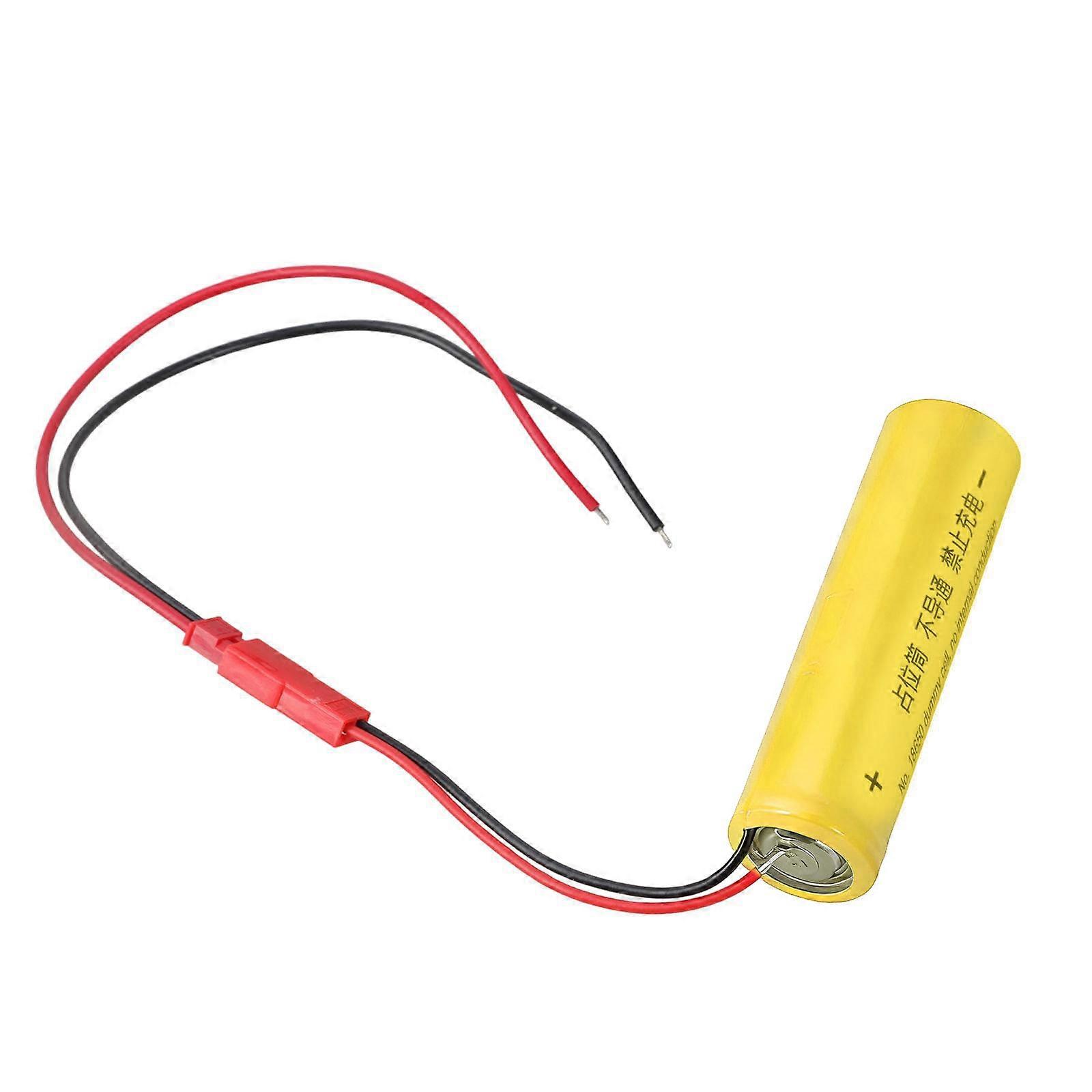 0V 18650 Battery Replacement Placeholder JST input Cable Dummy Cell Not Conduction for DIY Electrical Projects  Yellow