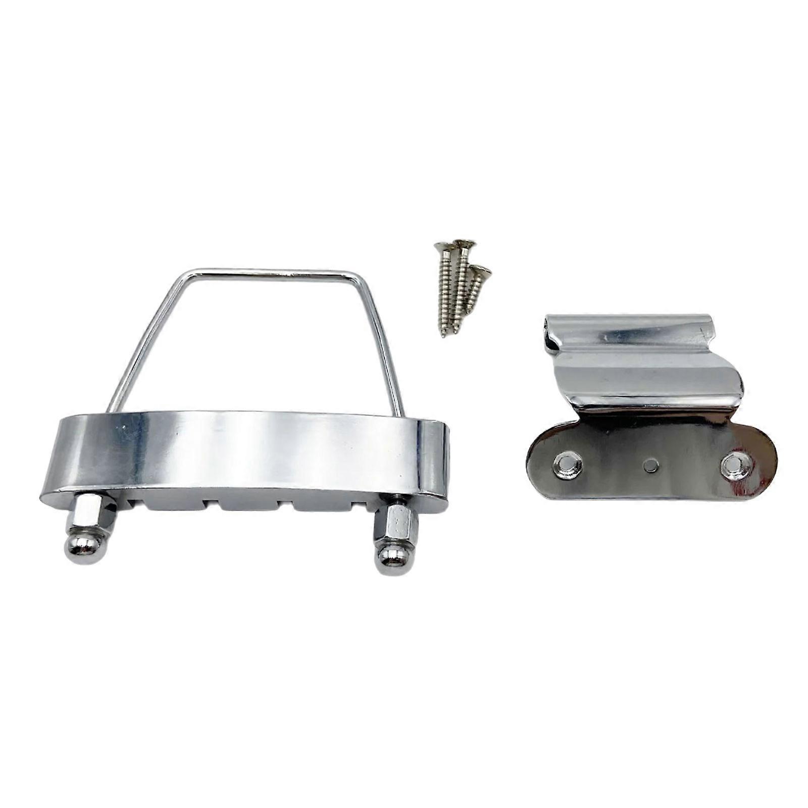 Precisions Adjustable Short Scale Bass Bridge for 4 String Guitars Hollow Frame Durable Metal Material Optimal Tuning Multicolor