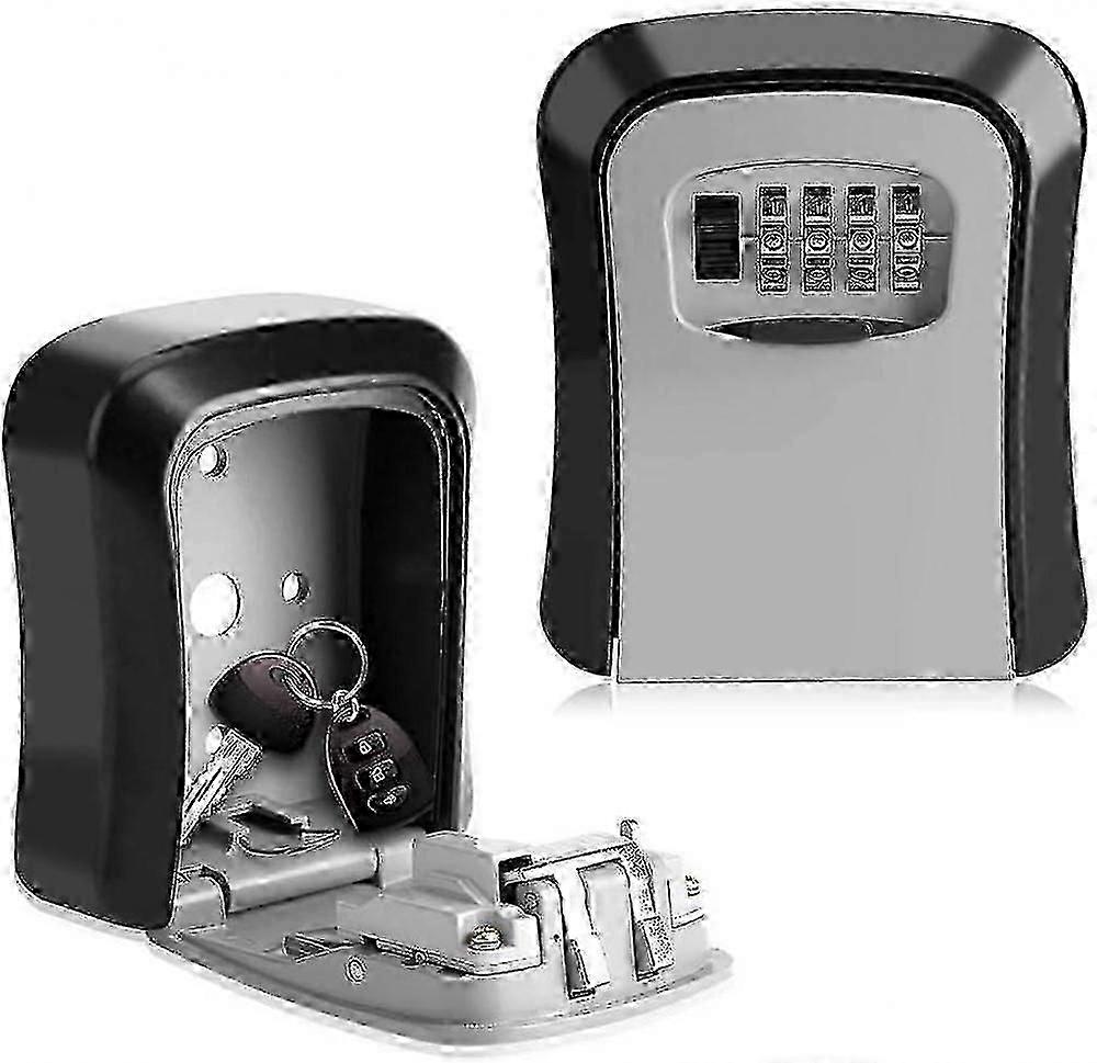 Key Lock Box Wall Mount 4-combination Key Storage Lockbox Locked Combination Key Waterproof Safe Box