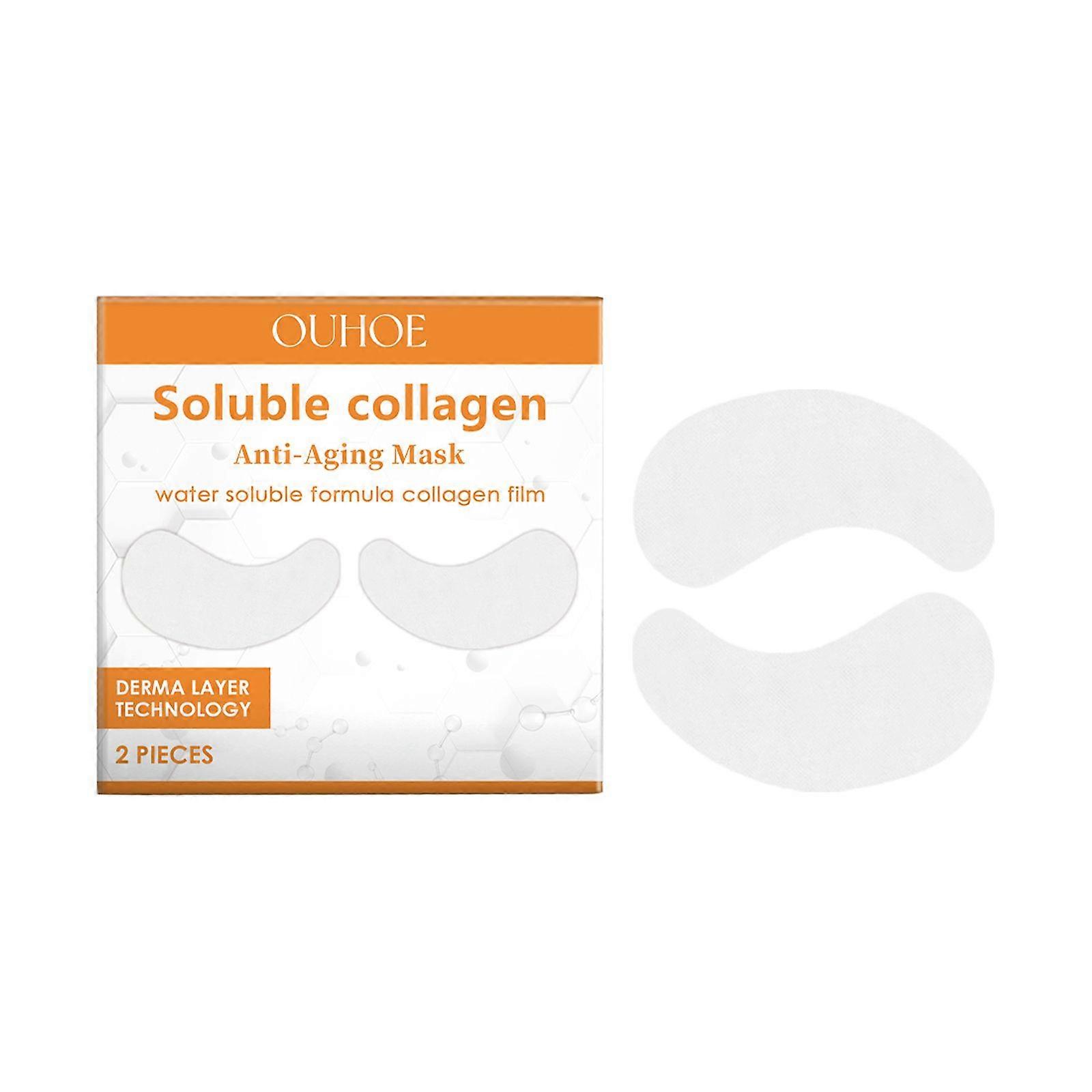 Ouhoe Collagen Soluble Eye Mask Firming Eye Around Fade Eye Fine Lines Hydrating Moisturizing Soluble Eye Mask