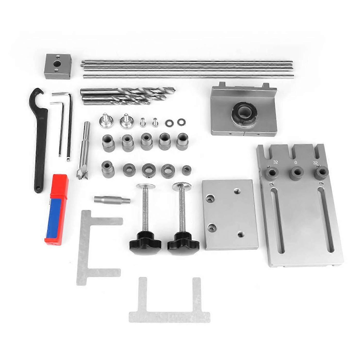 3 in 1 Dowelling Jig Drill Guide Kit Self Centering Hole Puncher Set with 600mm Extension Rod