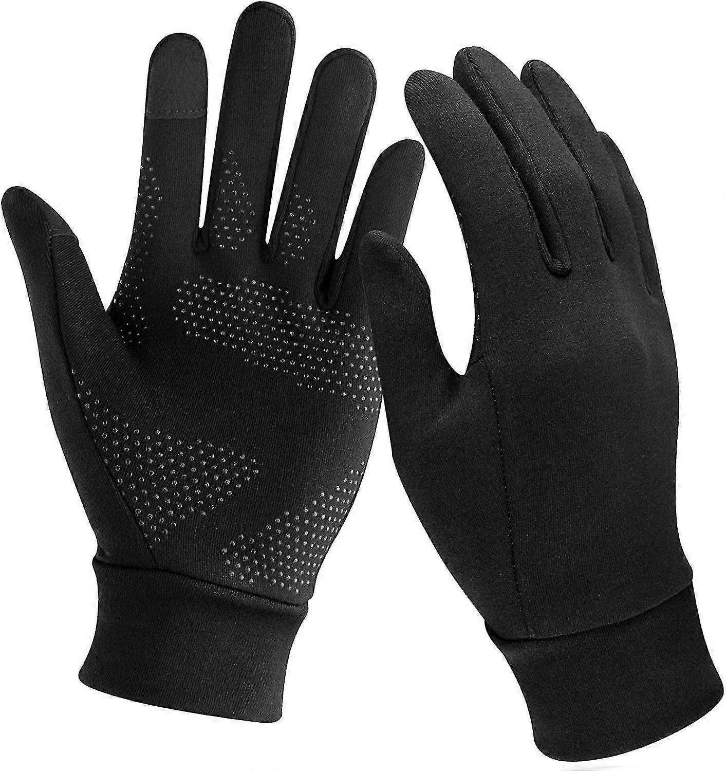Heated Liner Gloves, Under Gloves Touch Screen Cycling Gloves Running Gloves Windproof Breathable Non-slip Ideal For Bike Exercise Sports Running Skii