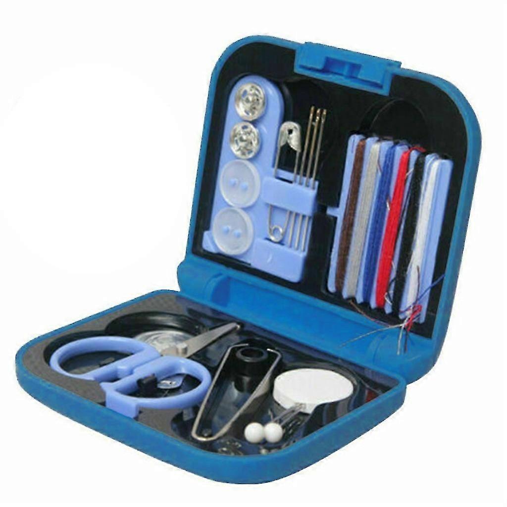 Travel Sewing Kit Thread Needles Mini Case Plastic Scissors Outdoor Hot Set
