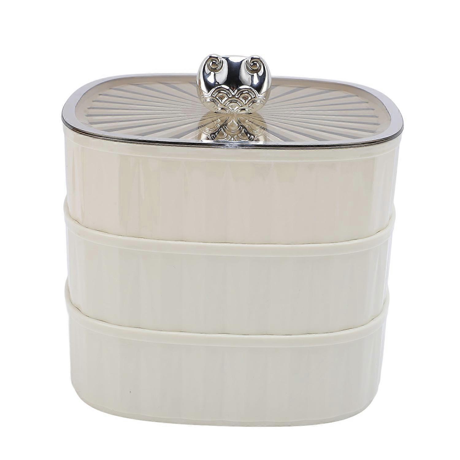 Dry Fruit Tray 3 Layer Multi Compartments Divided Serving Tray Storage Container for Stud Earrings R