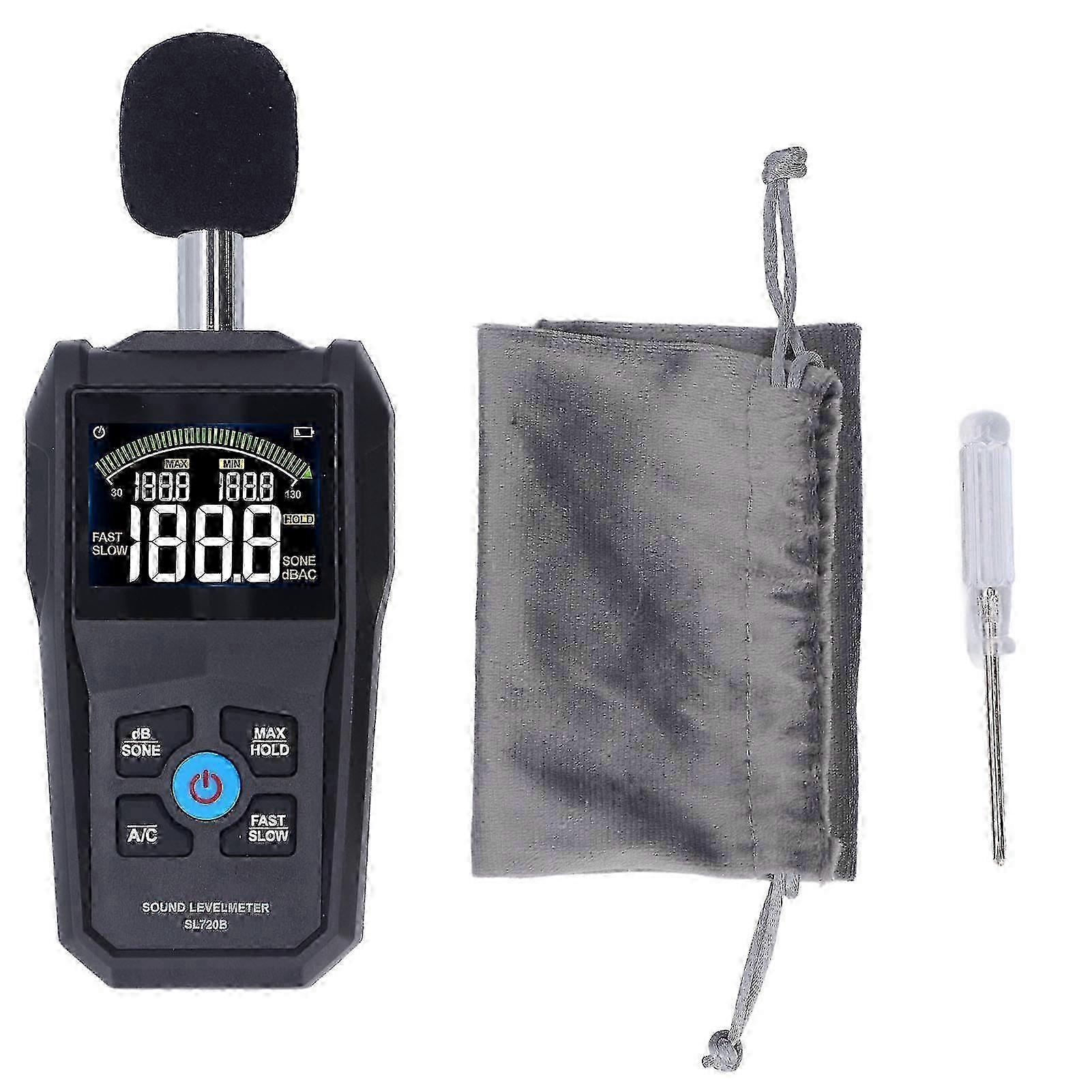 Noise Measure Device 30 to 130dB Digital Color Backlight Screen Sound Level Meter TOP