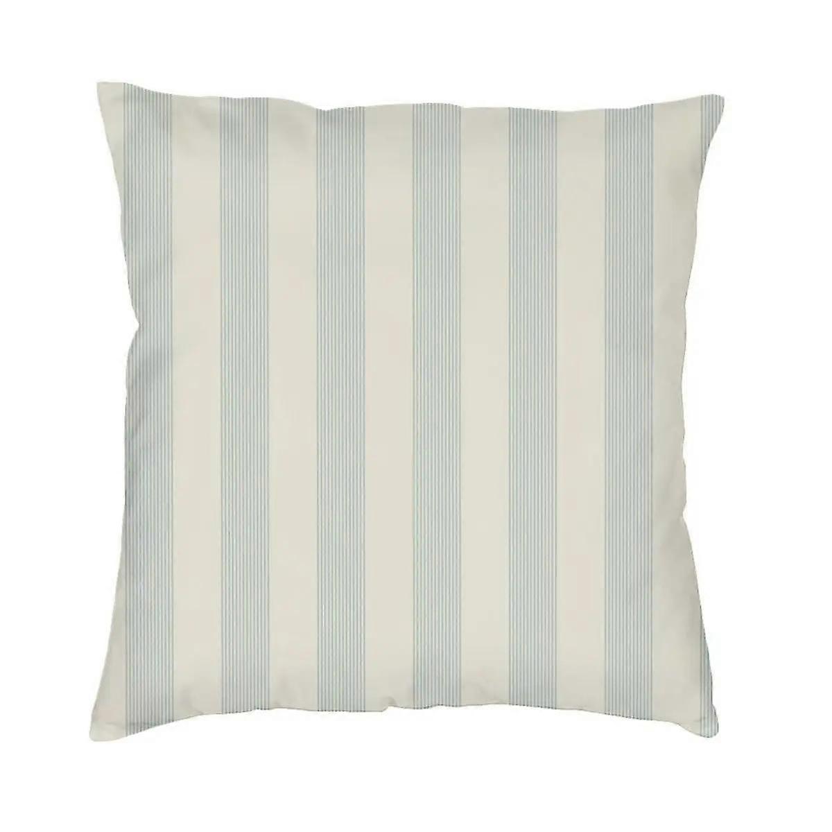 Taie d'oreiller aux lignes simples et élégantes, en polyester doux, motif à rayures minimalistes, idéale pour un cadeau ou pour la maison. Motif carré.