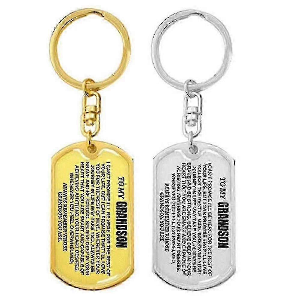 Til mitt kjæreste barnebarn nøkkelring i rustfritt stål julegave