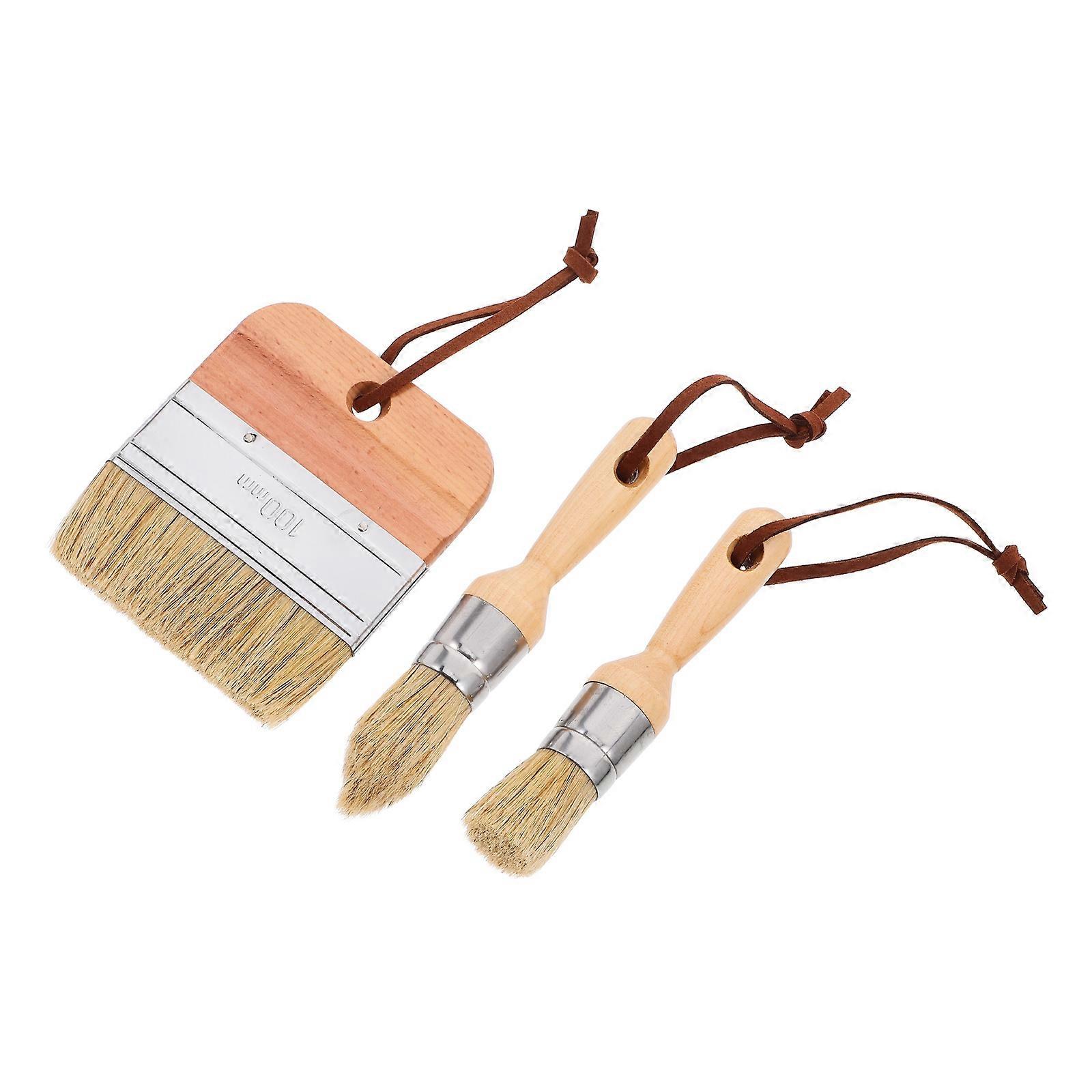 Multi-Function Wax Paint Brushes Set Ergonomic Brush for Home Use 3Pcs