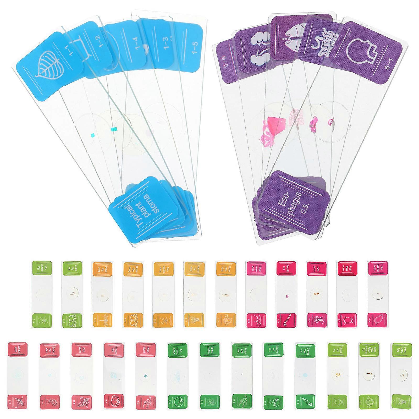 Glass Slides for Microscope Use 35Pcs Essential Laboratory Microscope Accessories