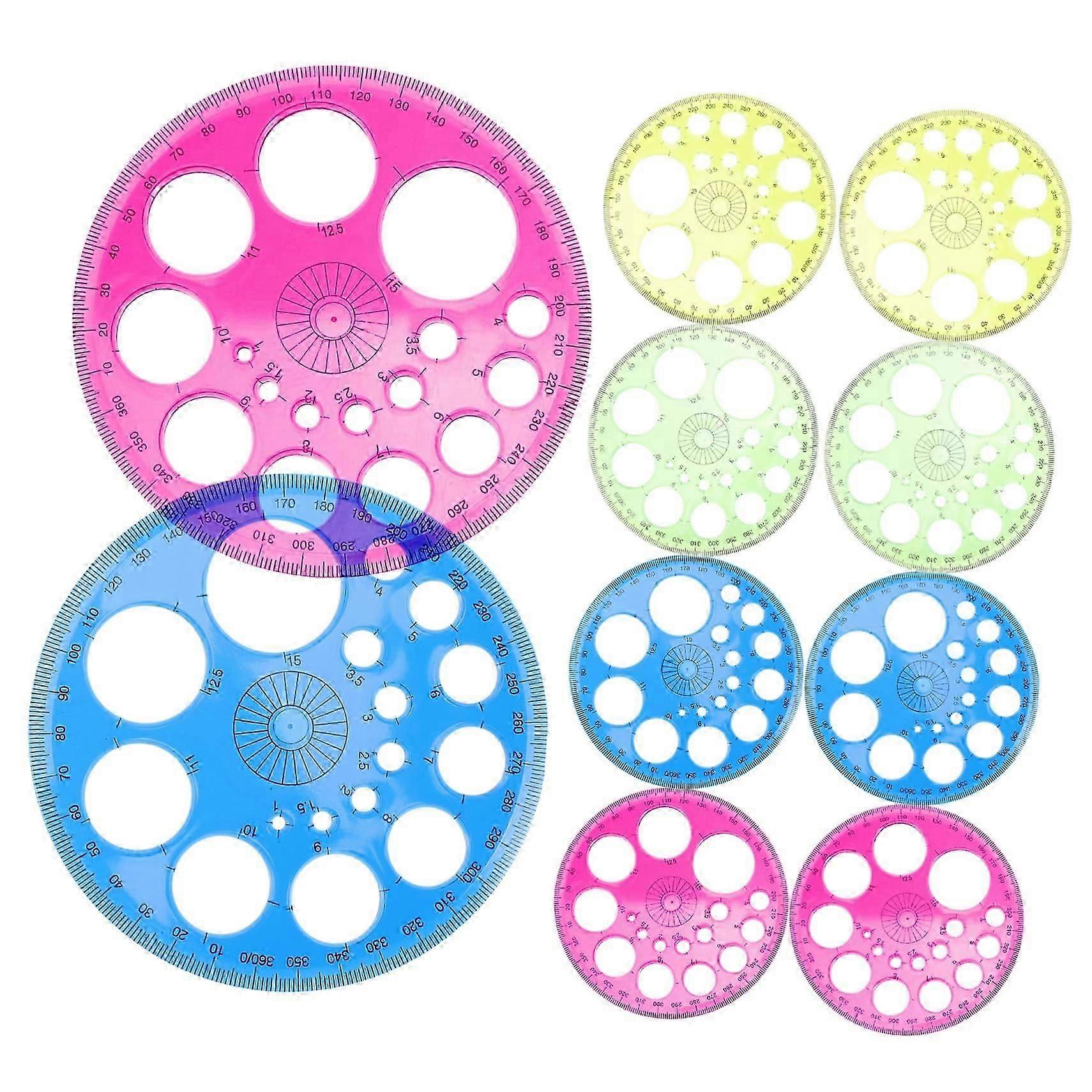 Plastic Protractor Ruler Circle Protractor Tool Swing Arm Angle Measuring Device Random Color