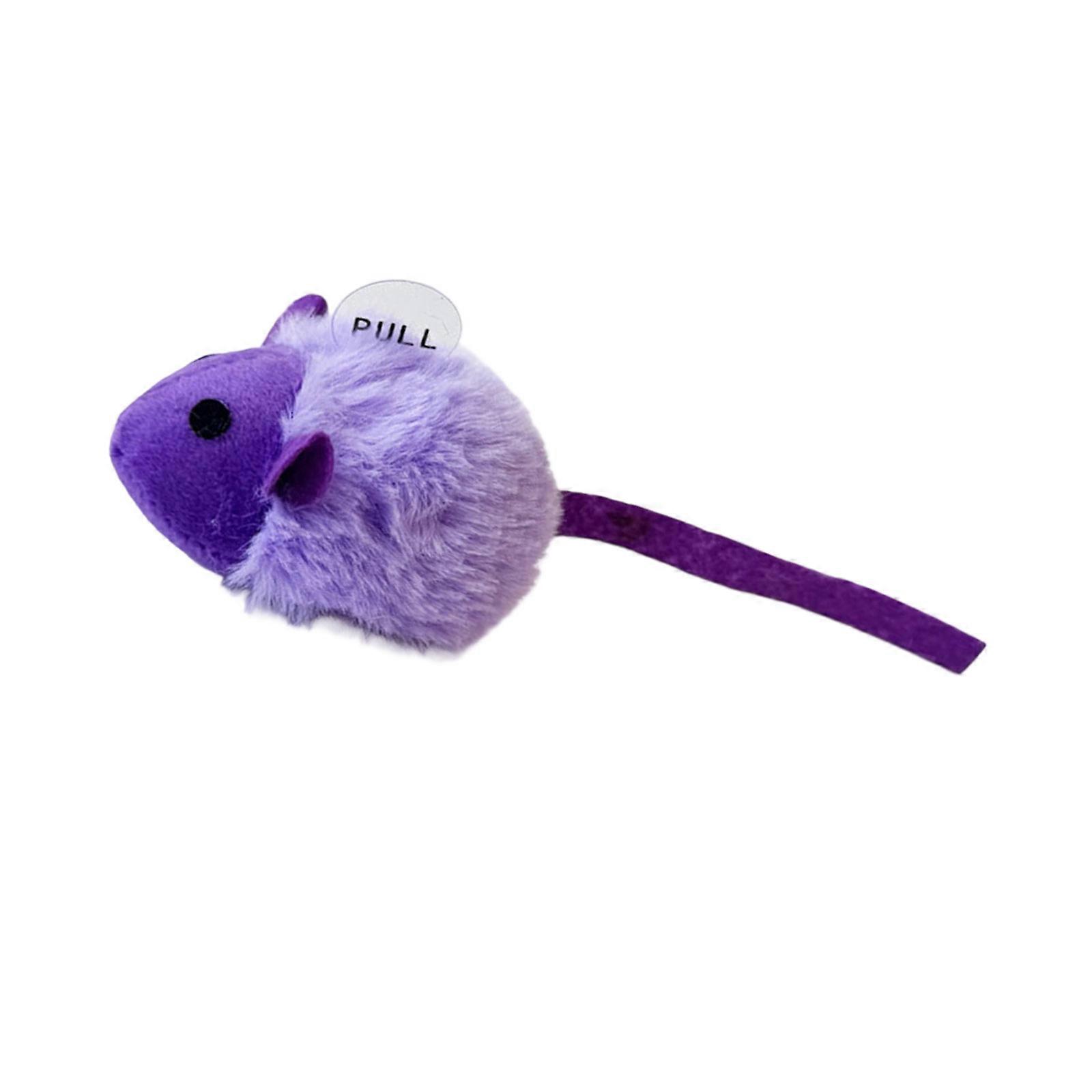 Interactive Cats Toy Automatic Electronic Moving Mouse Cats Toy with Squeaky,Kitten Toy for Hunting Play Exercise  Purple