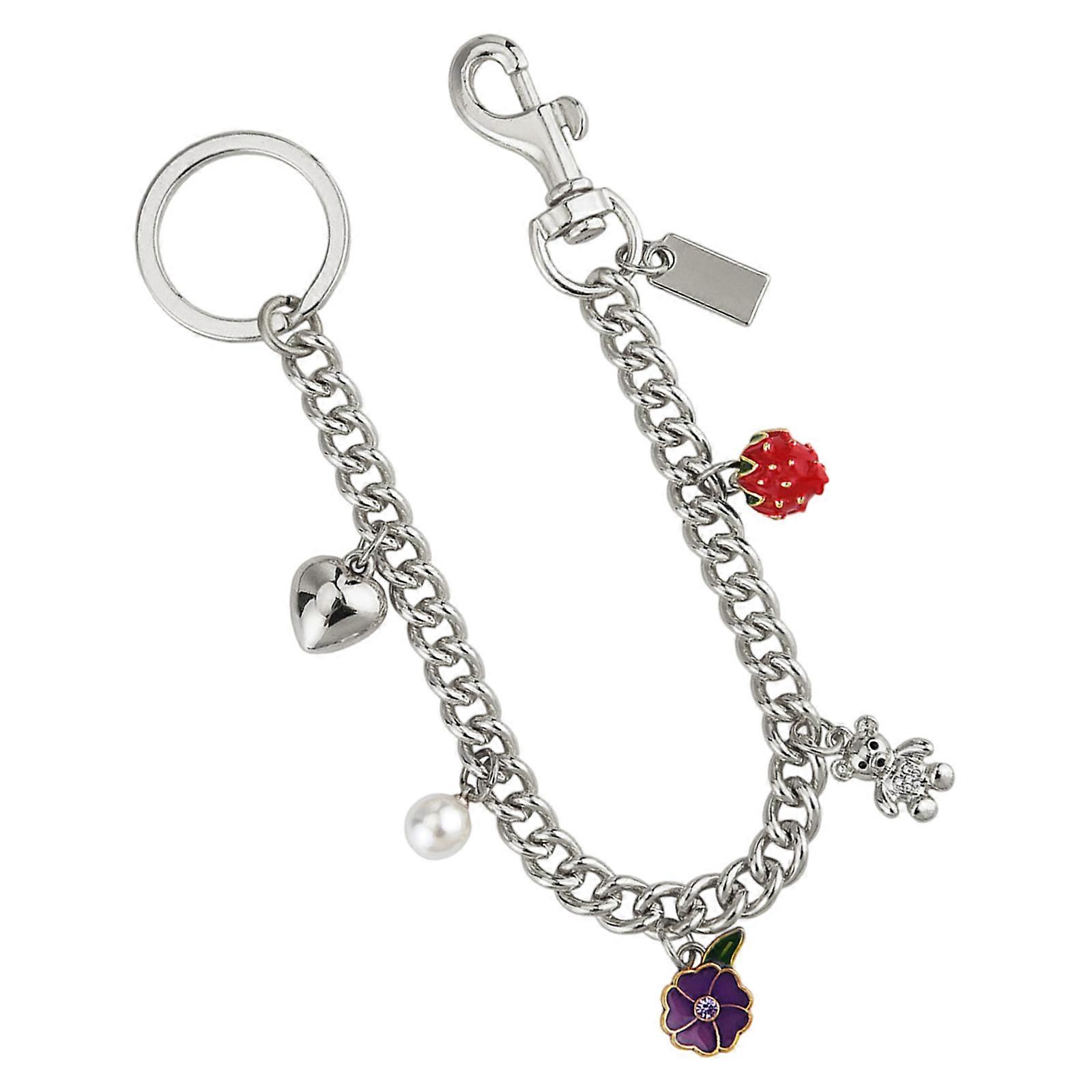 Stylish Alloy Keychain With Secure Clasp For Everyday Use Metal Keyring Portable Designs Gift  Silver