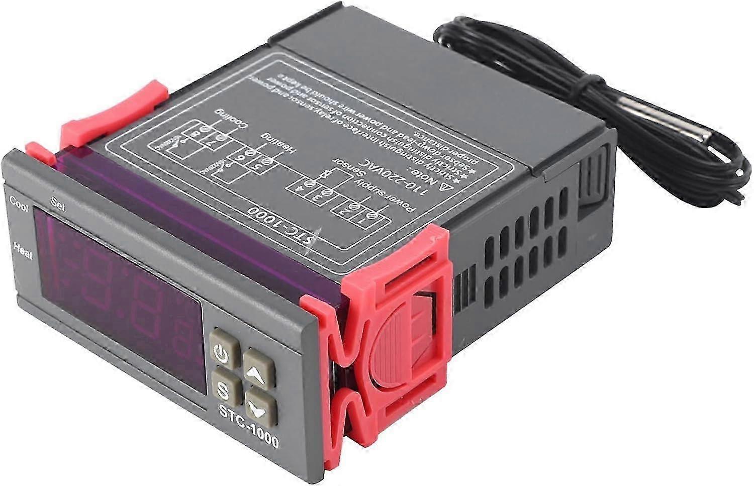 220V Digital Temperature Controller Thermostat Regulator+Sensor Probe 26s