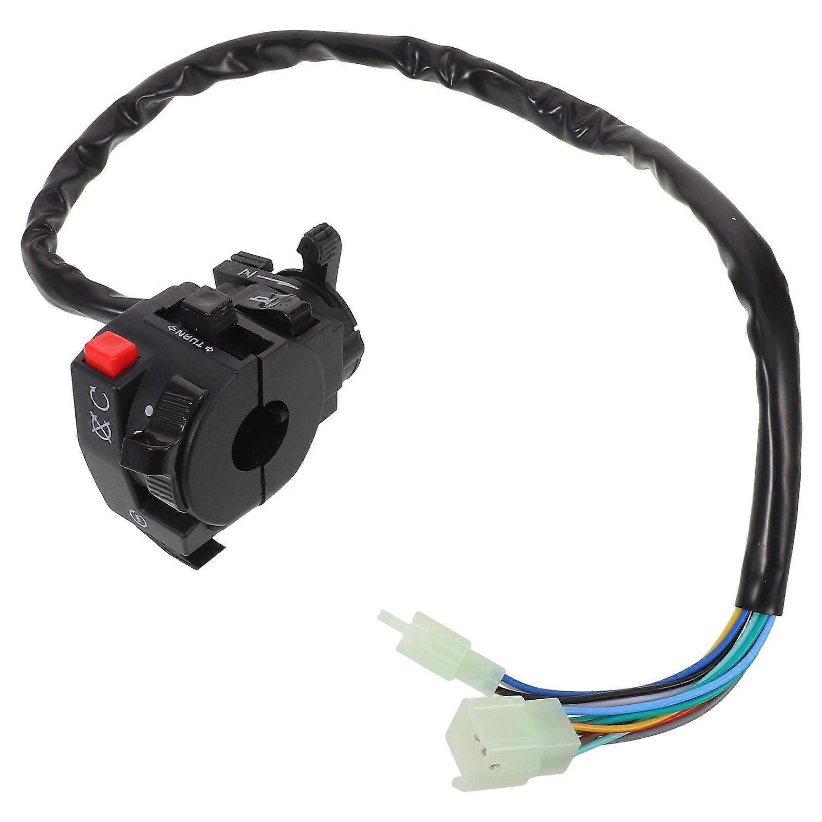 Universal Left Handlebar Switch Assembly for Motorcycle Light Control