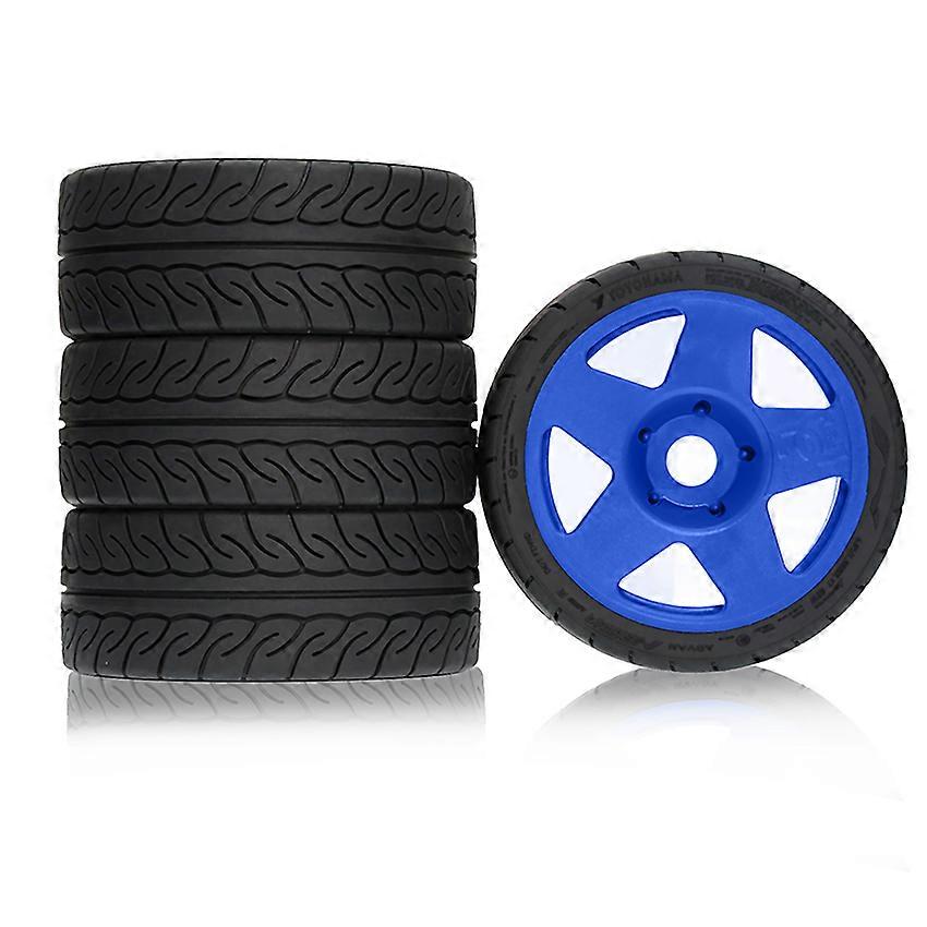 W271 Off-Road Tires for WRC1/8 FS 1/7 KM Thunder/C3/MJX 7303/7304 (Blue)
