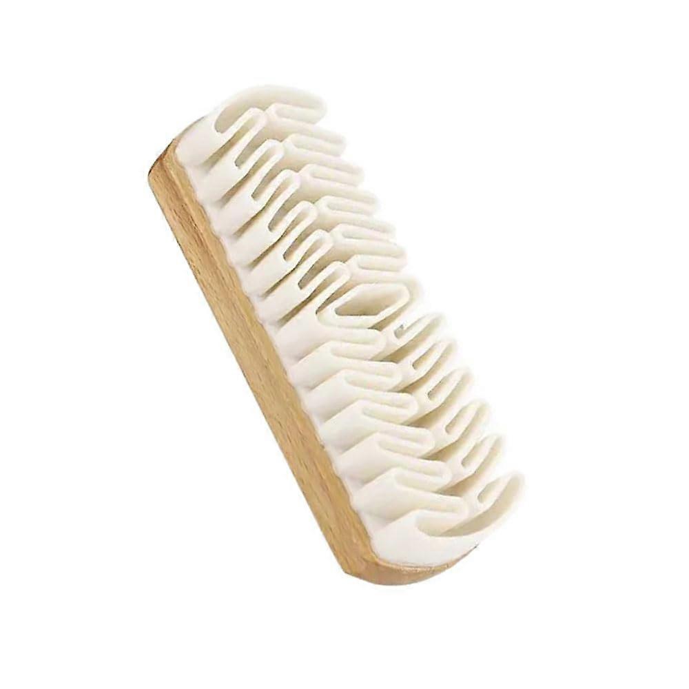 Suede Shoe Brush and Eraser Set, Soft TPR Crepe Brush with Wooden Handle for Cleaning Leather, Nubuck and Sneakers
