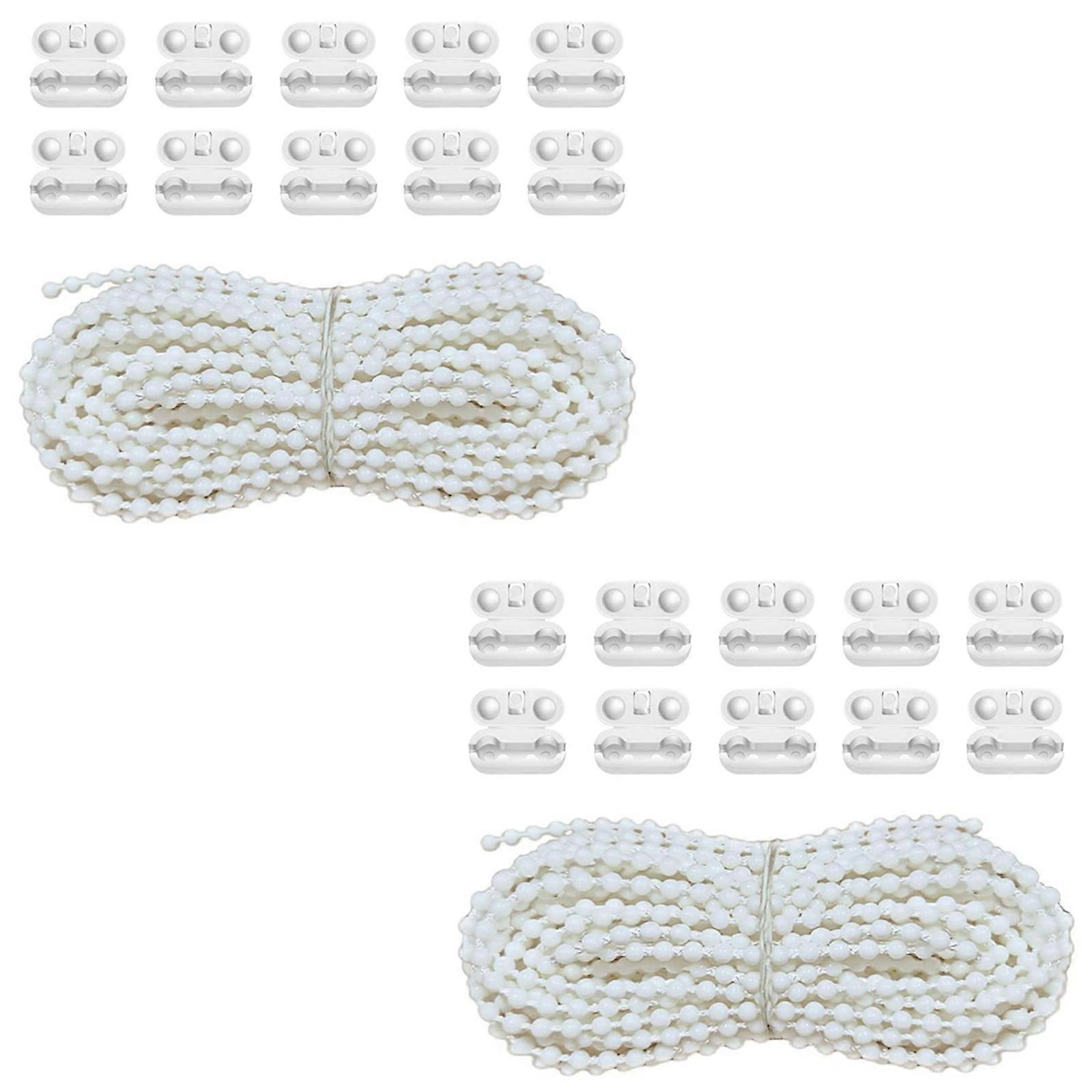 10M Vertical Blinds Replacement Chain with 10 Connectors for 89mm Slats Home Access Multicolor