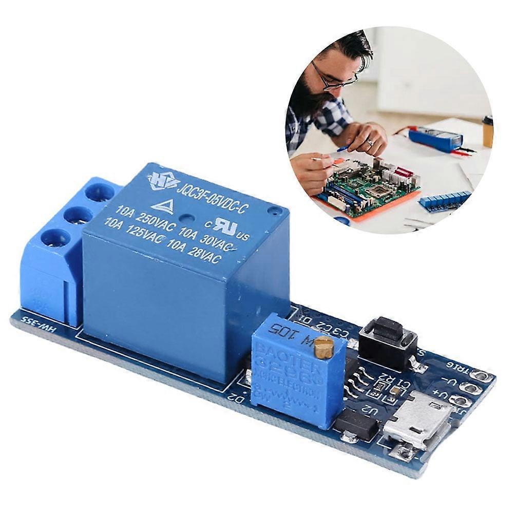 jixopn Adjustable Relay Module Wide Voltage Time Relay Shield Module for Electronic DIY