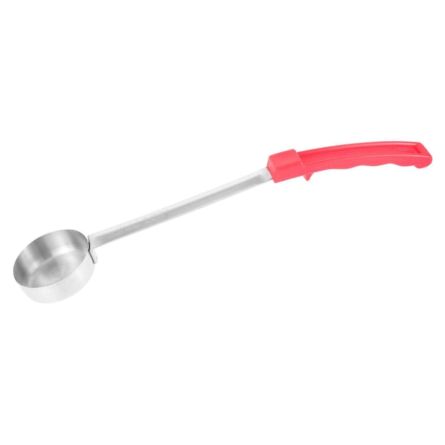 Stainless Steel Portion Control Ladle for Pizza Sauce with Flat Bottom and Ergonomic Grip