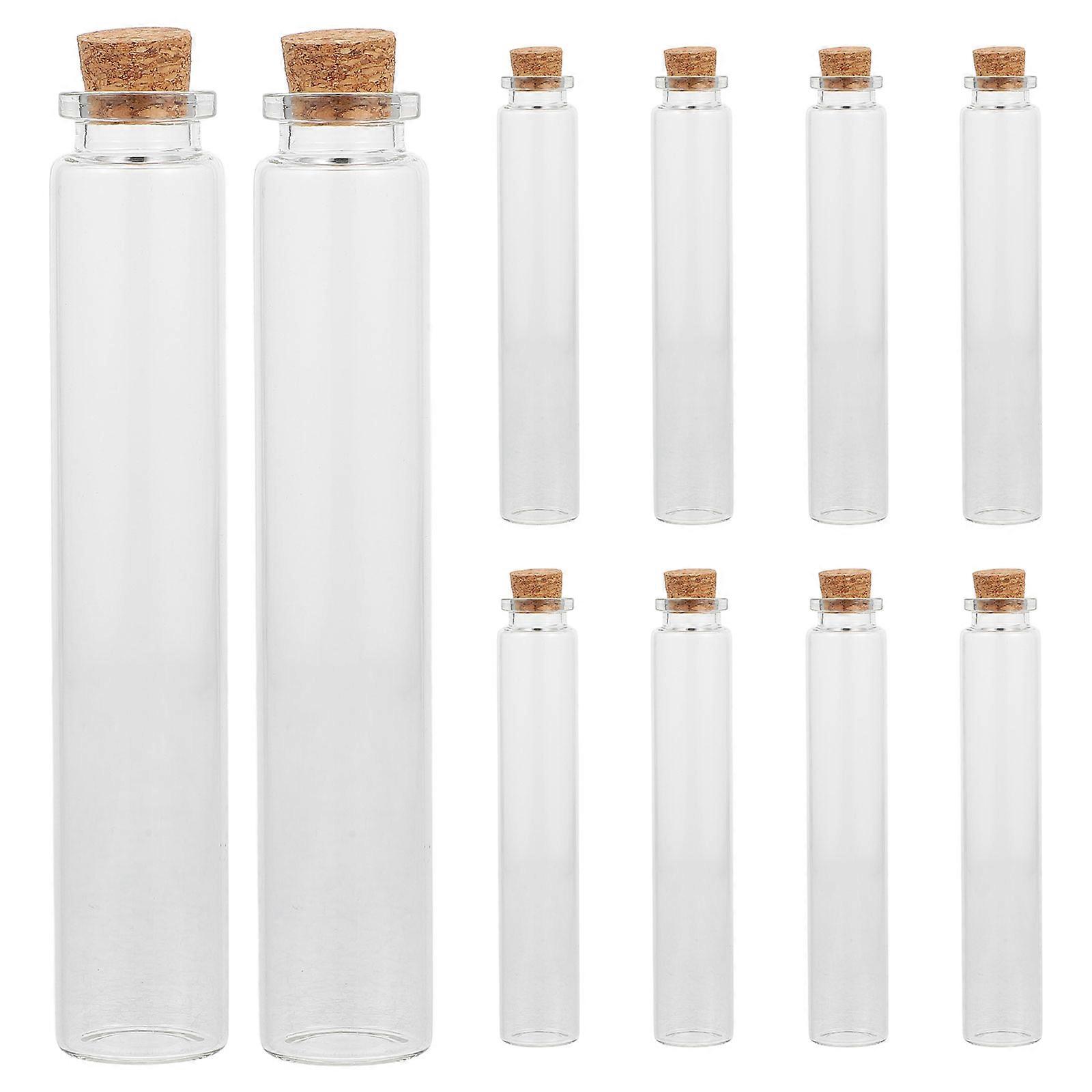 Små glasflaskor Mini-glasflaskor för förvaring 10 st med korkproppar