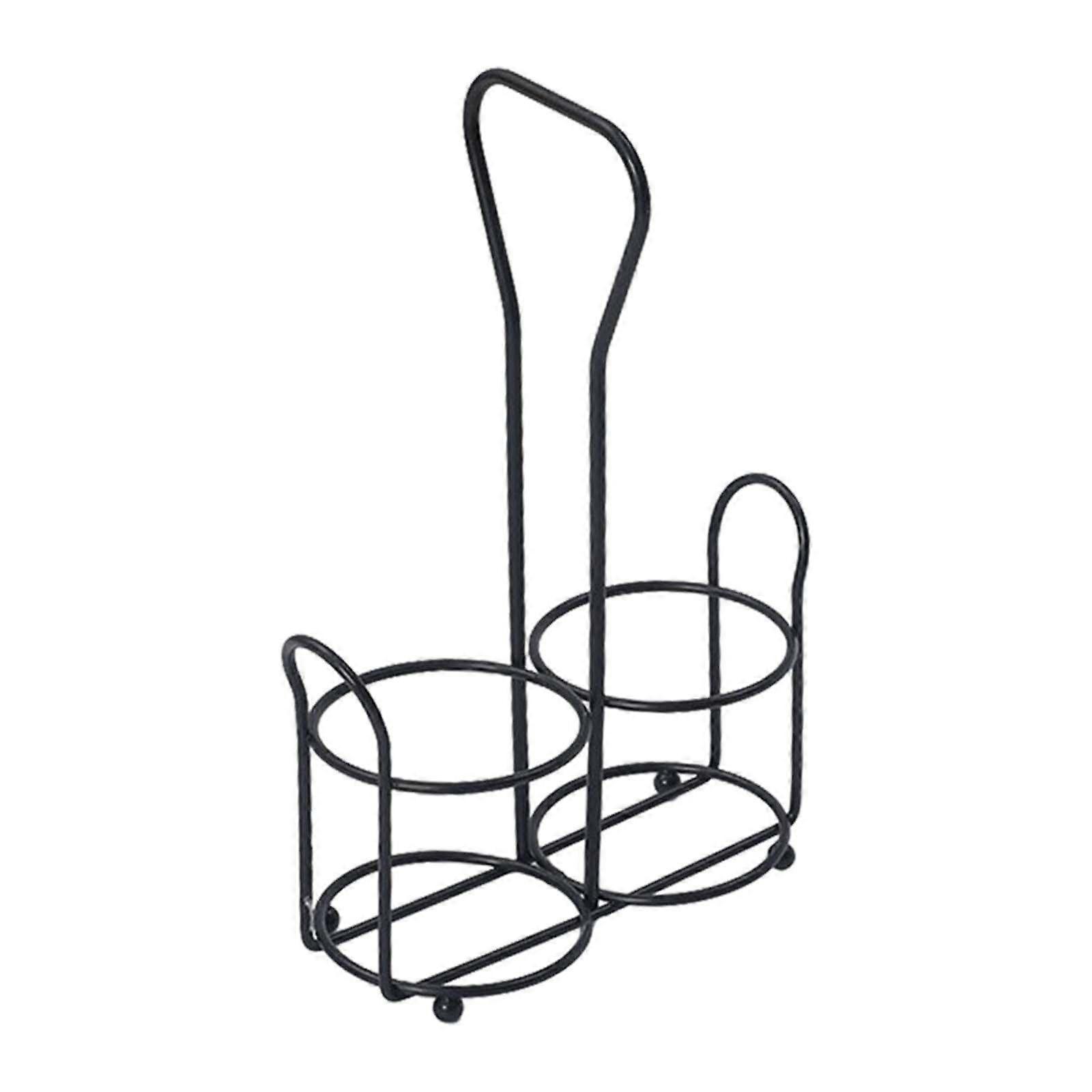 Spice Rack Organizer Durable Iron Single Layer Kitchen Cabinet Shelf for Easy Access, Black