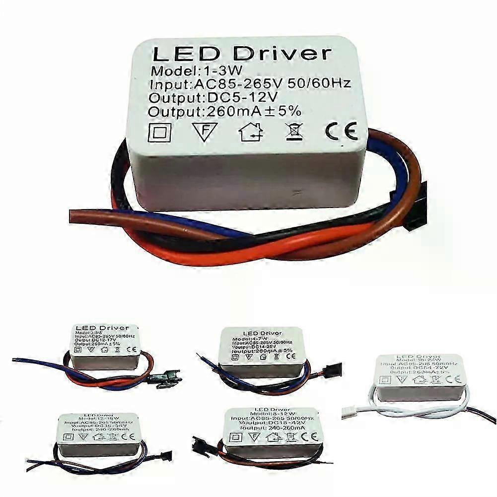 LED Driver 1-3W 3-5W 4-7W 8-12W 12-18W 18-24W Light Transformer Constant Current Power Adapter Lamp Strip LED Driver Power