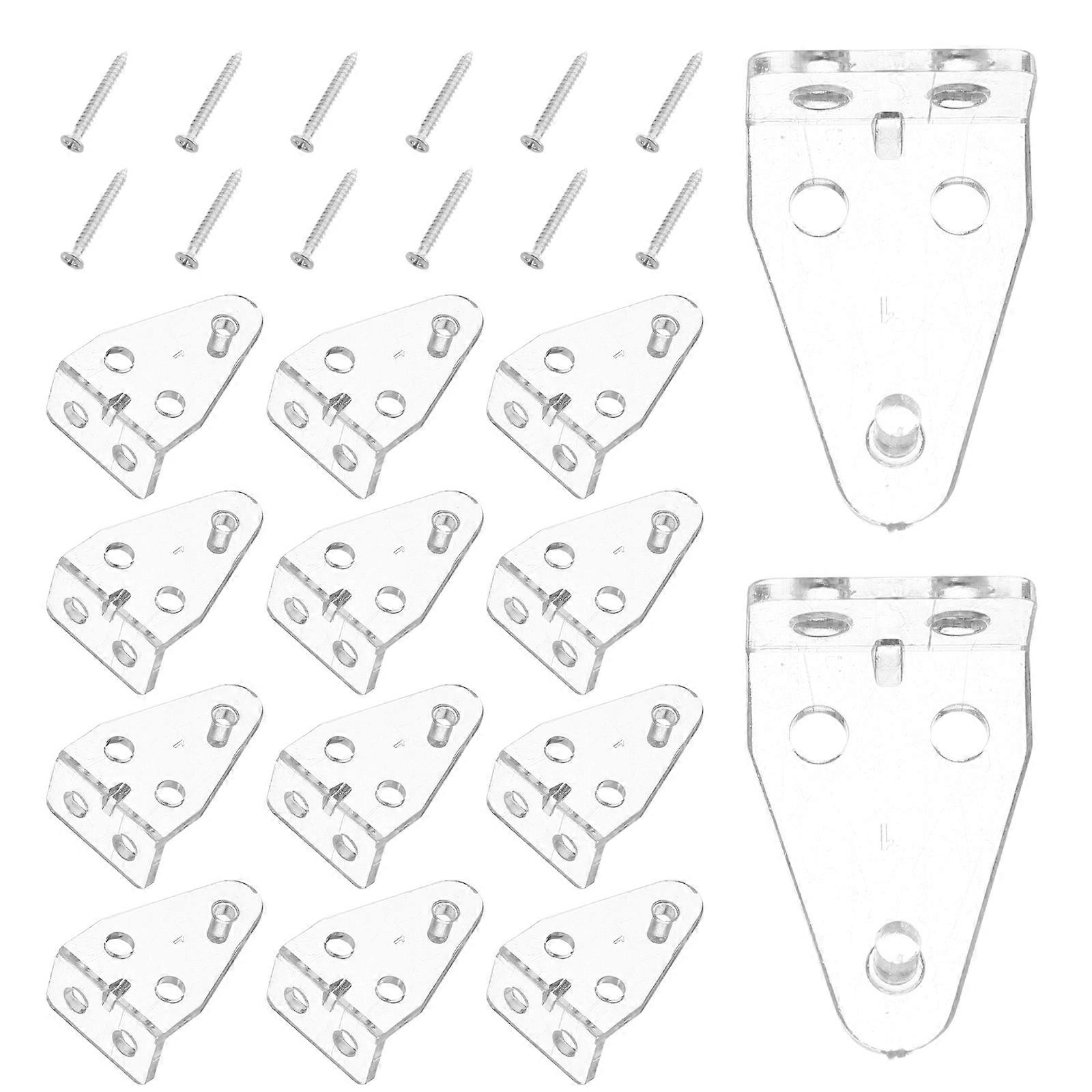 Window Blind Brackets Blinds Hold Down Function 24Sets Transparent Plastic