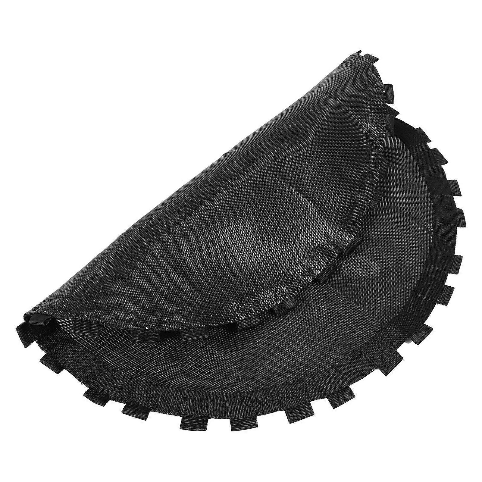 Black Trampoline Mat with Mesh Design for Outdoor Use PP Material 79 Inches Diameter