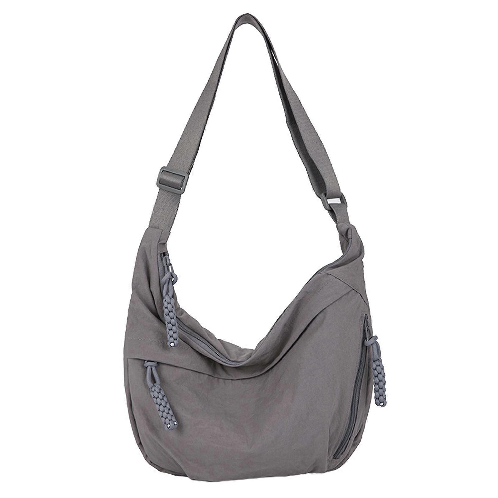 Casual Hobo Bag Dumpling Bag with Adjustable Strap Foldable Shoulder Bag with Multiple Pockets Large