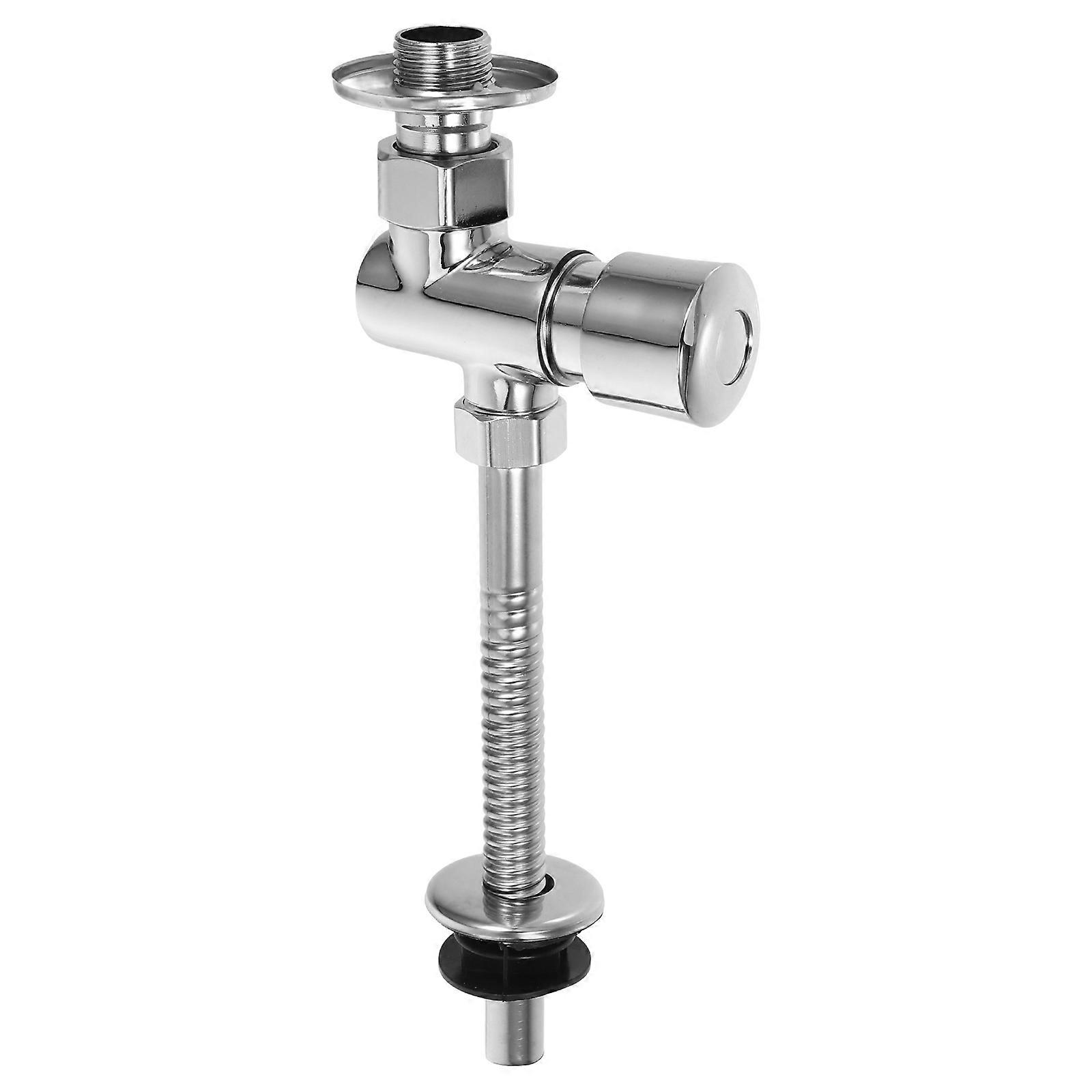 Manual Urinal Flush Valve Silver Delay Flush Valve for Home Use